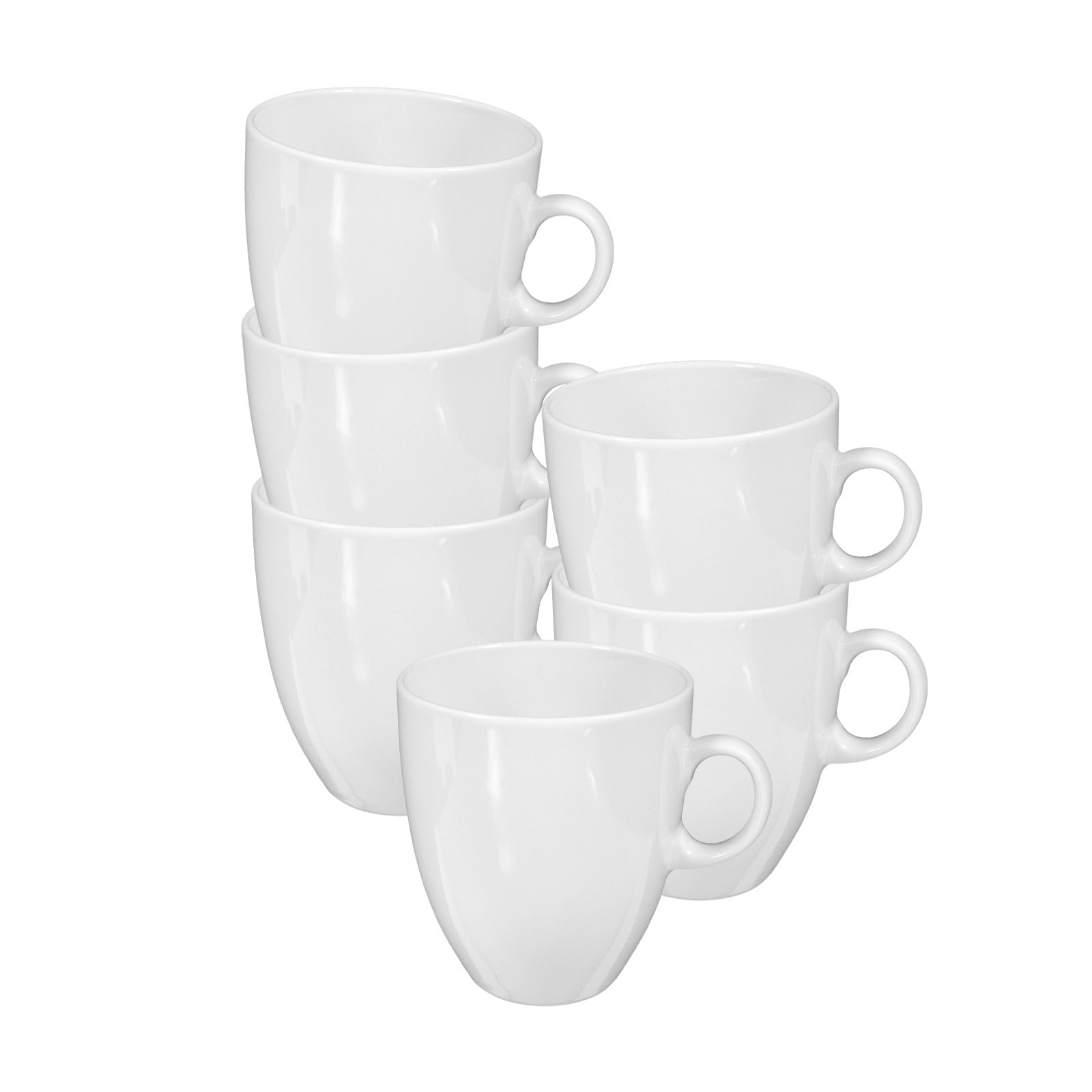 Seltmann Weiden Becher "Becher VIP. 400 ml 6er Set weiß" Spülmaschinenfest, Mikrowellensicher, Ofenfest
