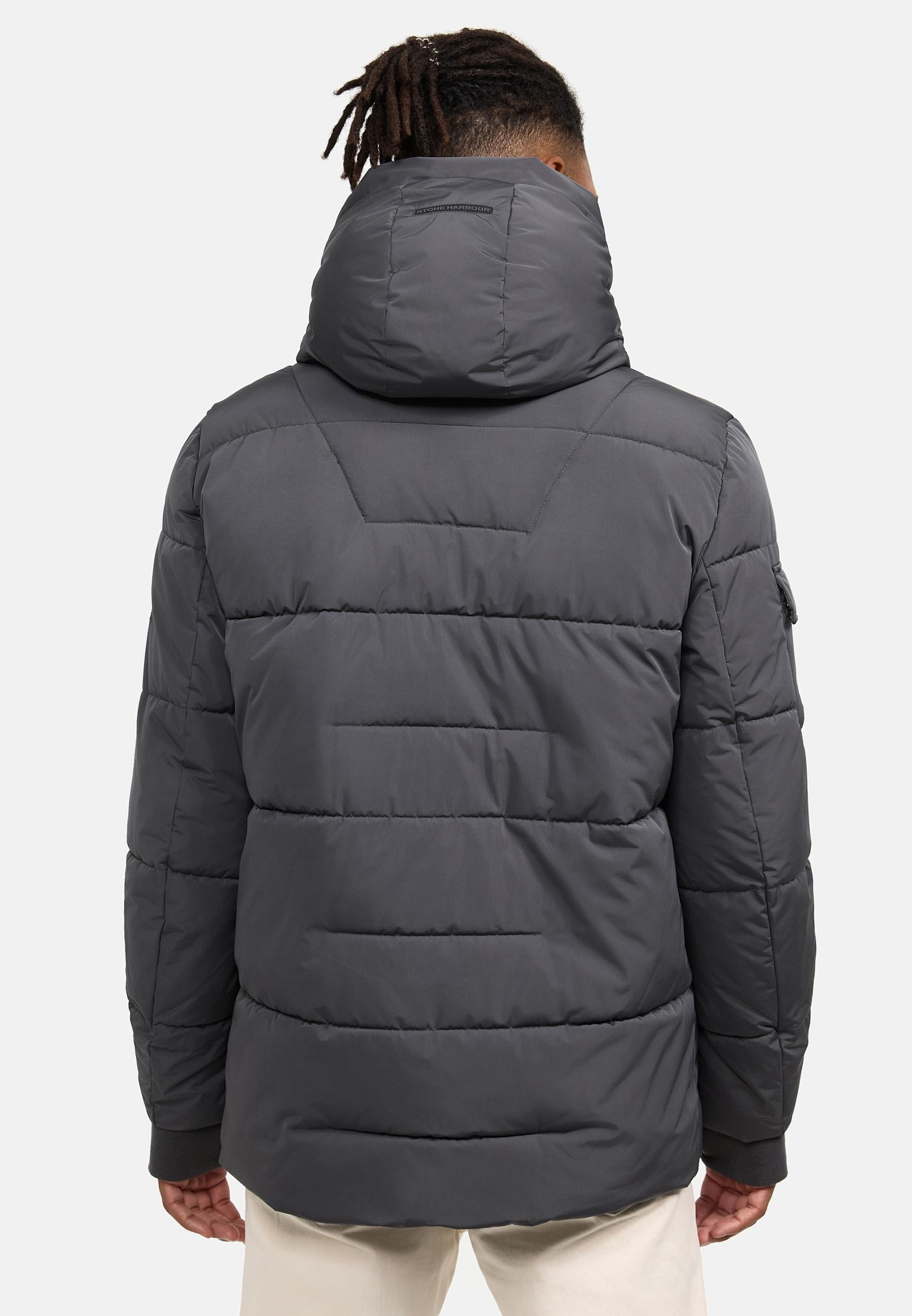Stone Harbour Winterjacke »Lauroo XX«, mit Kapuze, urbane Herren Steppjacke mit kuscheligem Teddyfleece