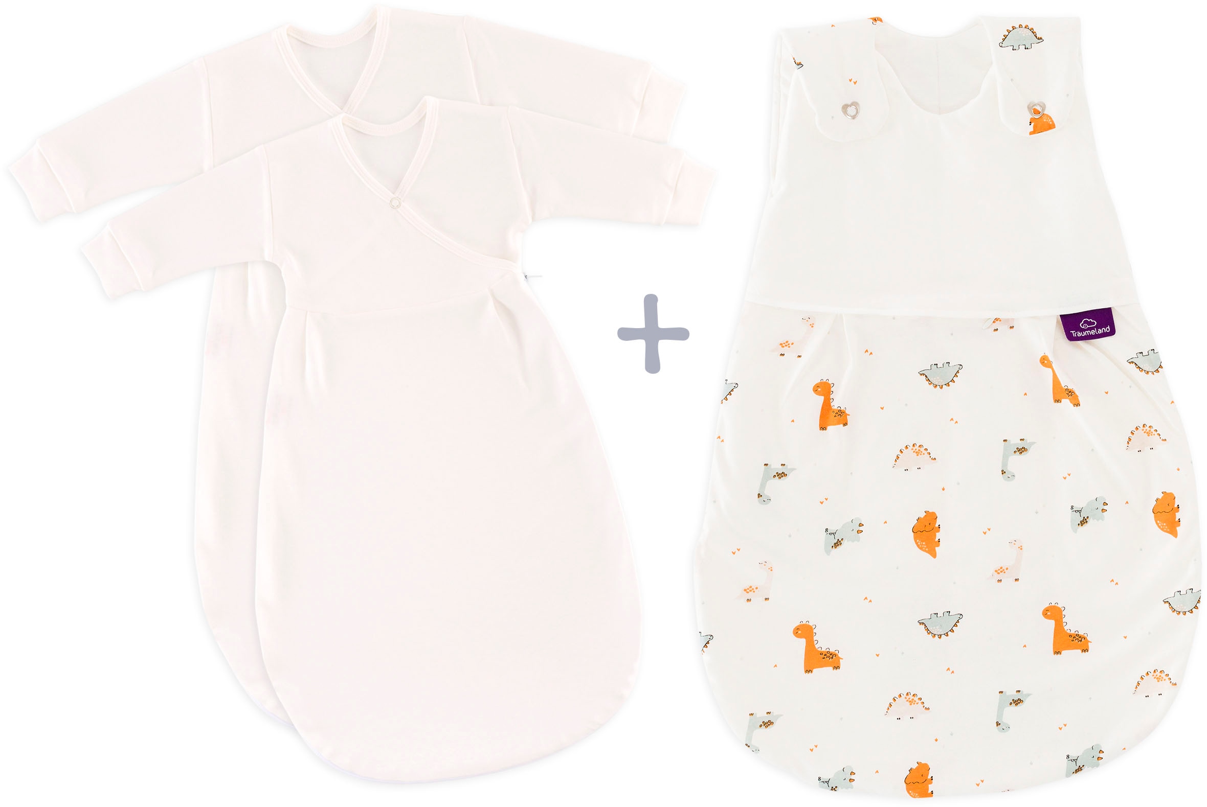 Träumeland Babyschlafsack "3tlg. Set LIEBMICH, Design Dinolino" günstig online kaufen