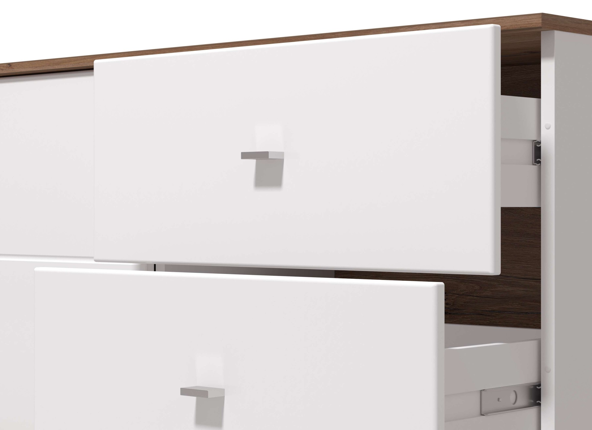 INOSIGN TV-Board »Burgundy Lowboard, TV-Schrank, TV-Ständer, Hochglanzfronten«, Hochglanzfronten und eine Innenausstattung in Flagstaff Eiche