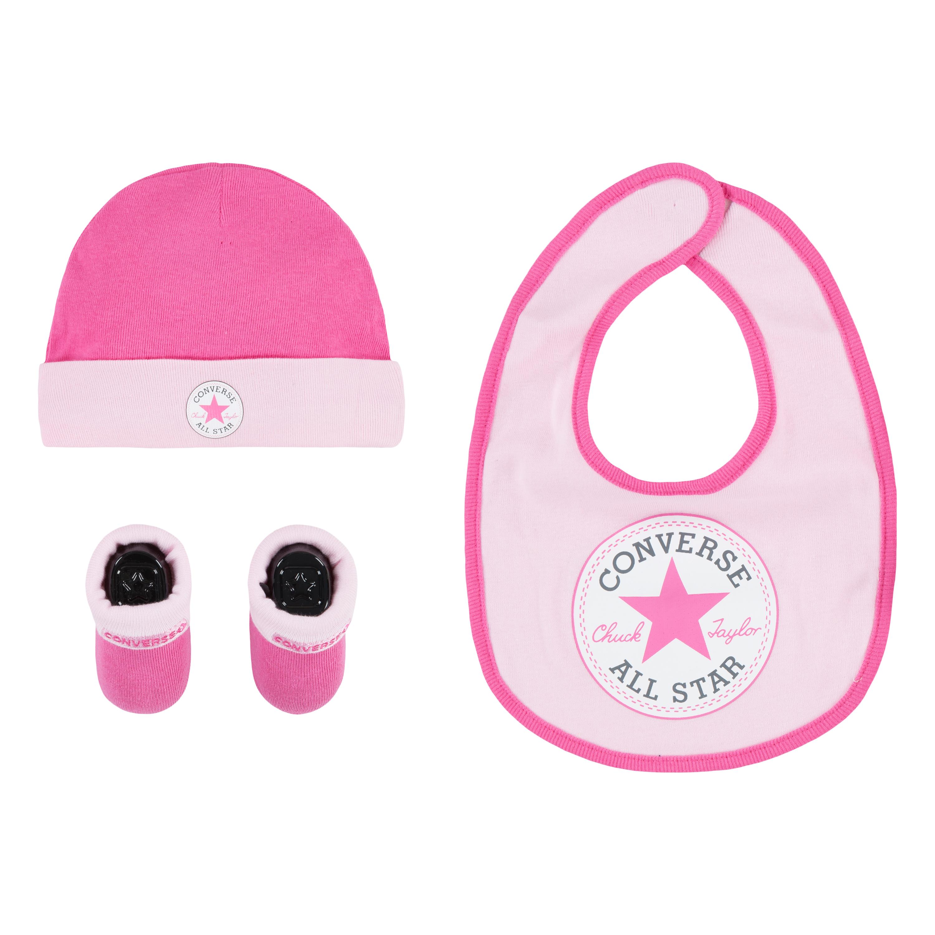 Thumbnail - Converse Neugeborenen-Geschenkset "CHUCK INFANT HAT BIB BOOTIE SET 3PC" 3 Stk. tlg. für Babys