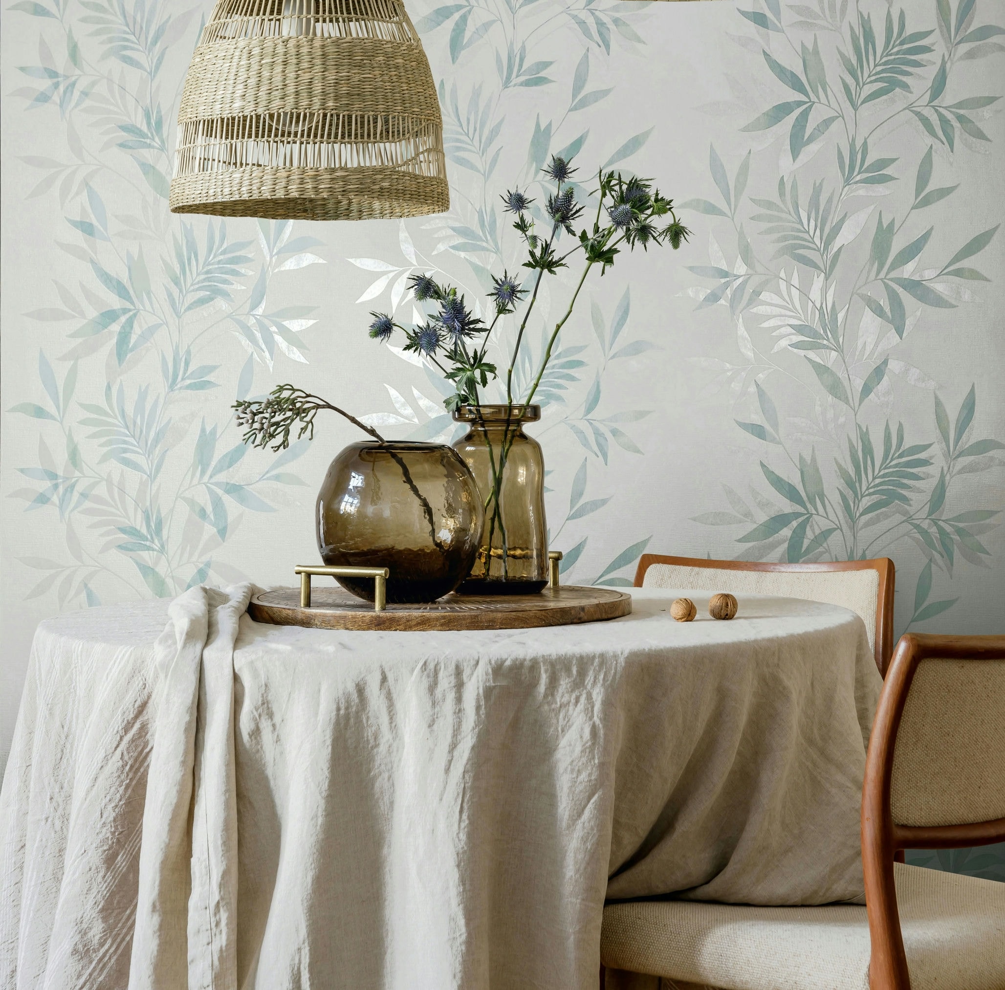 Marburg Vliestapete »Tapete Flowers of Wind«, uni, moderne Vliestapete für Wohnzimmer Schlafzimmer Küche