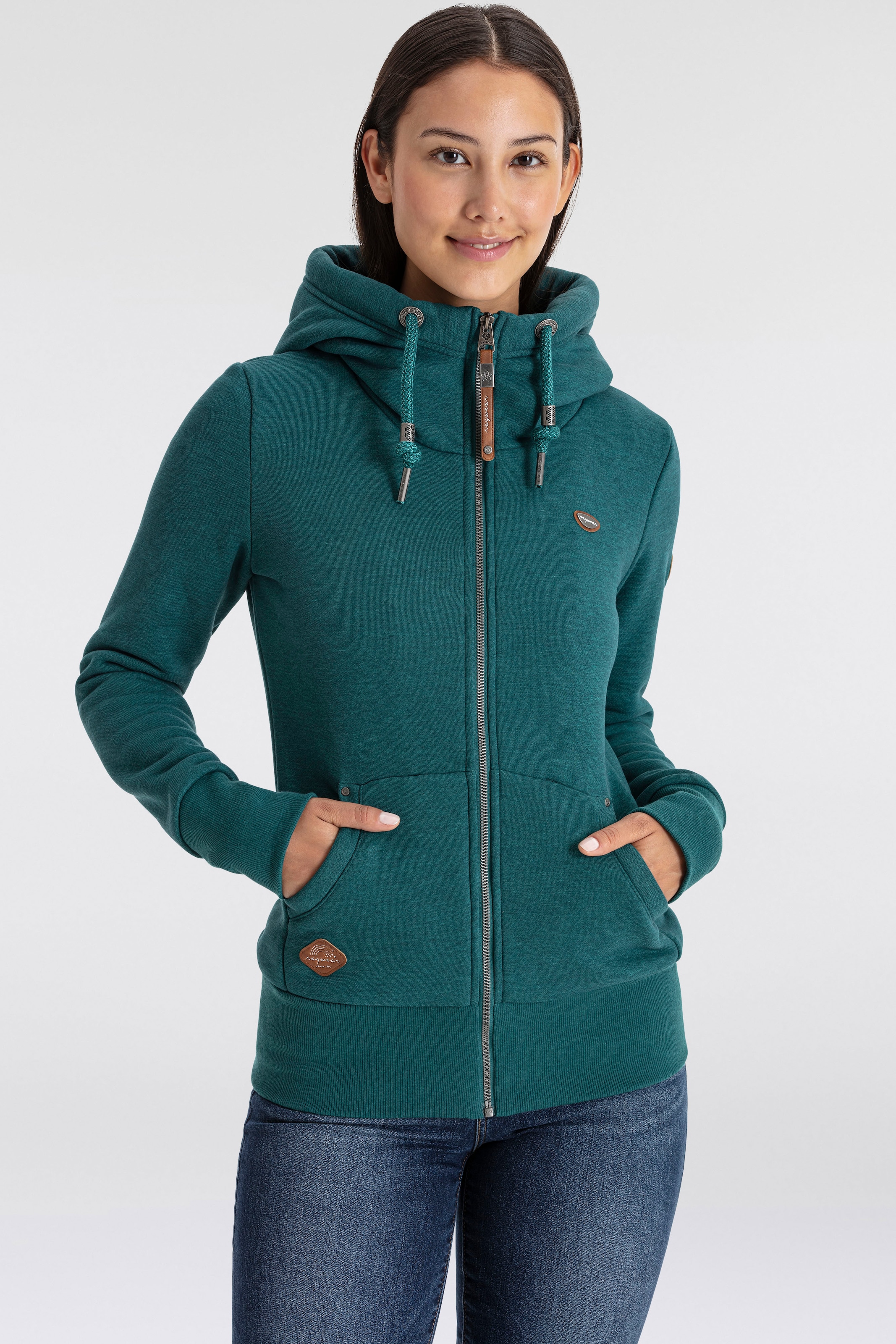 Ragwear Sweatjacke "NESKA ZIP O", mit extra breiten Bündchen