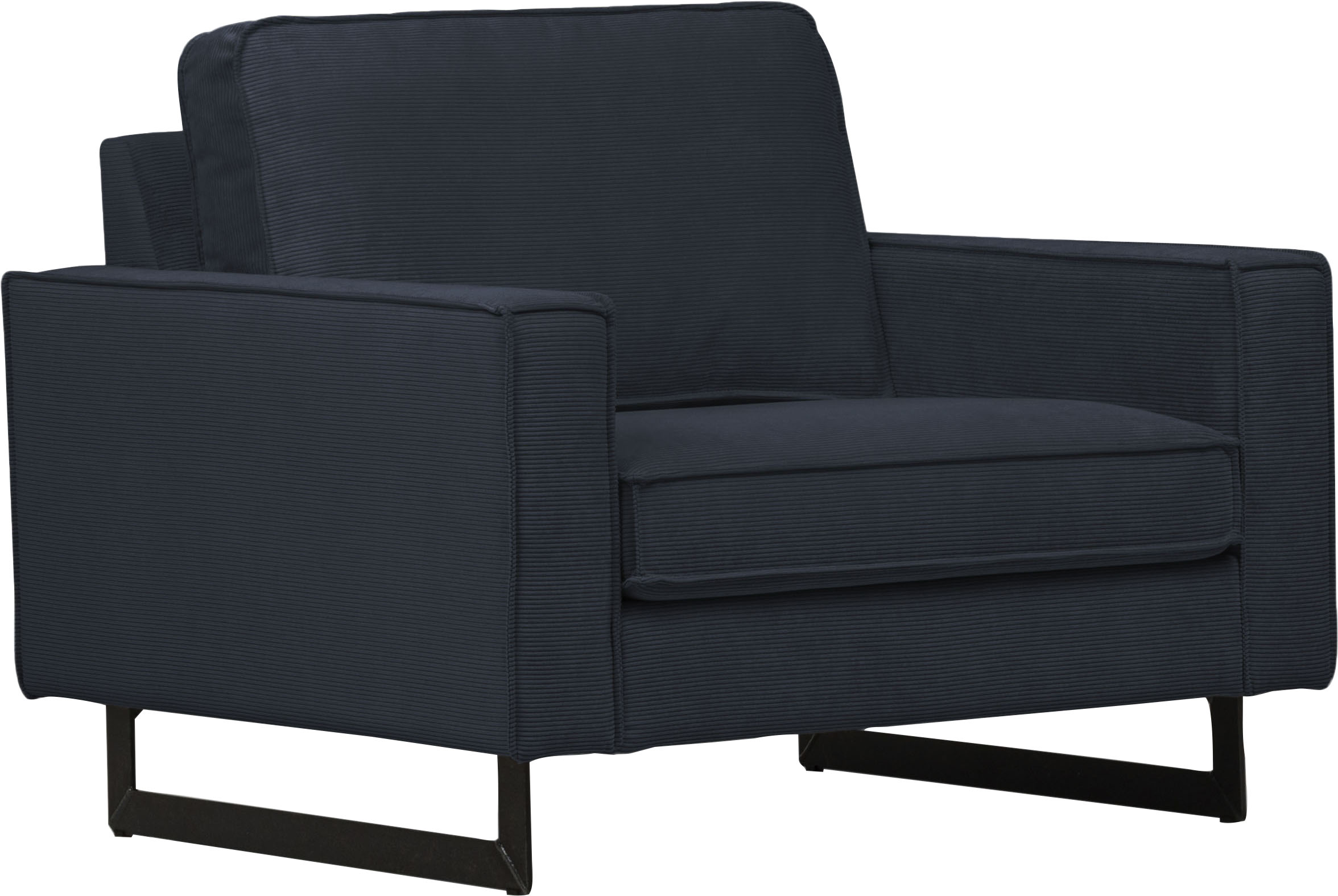 Thumbnail - Places of Style Loveseat "Pinto 105 cm, Cord, Chenille, Lederoptik", mit Keder, Metallfüßen und auch in Cord Bezug erhäl...