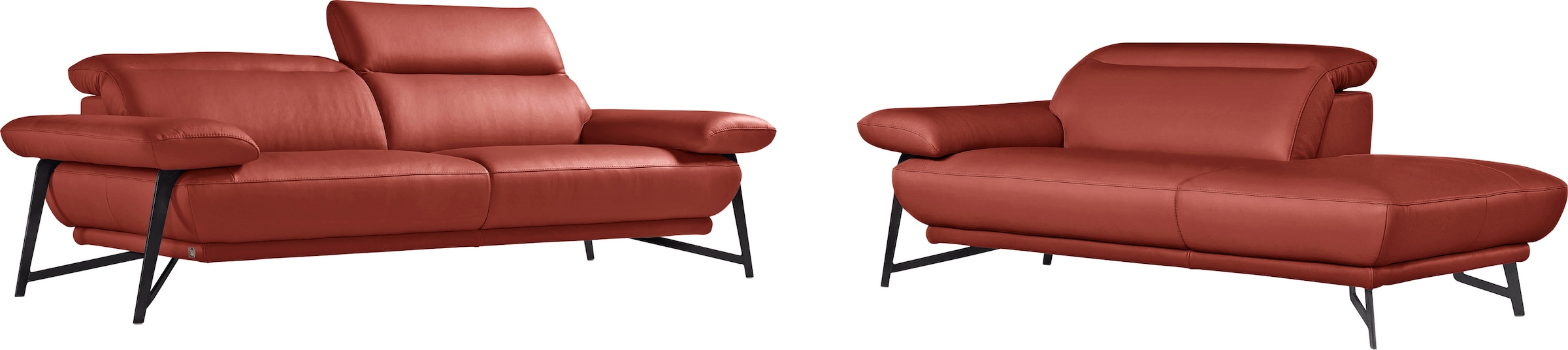 Egoitaliano Sofa "Anais, Design mit hohem Sitzkomfort, Fußfarbe schattengra günstig online kaufen