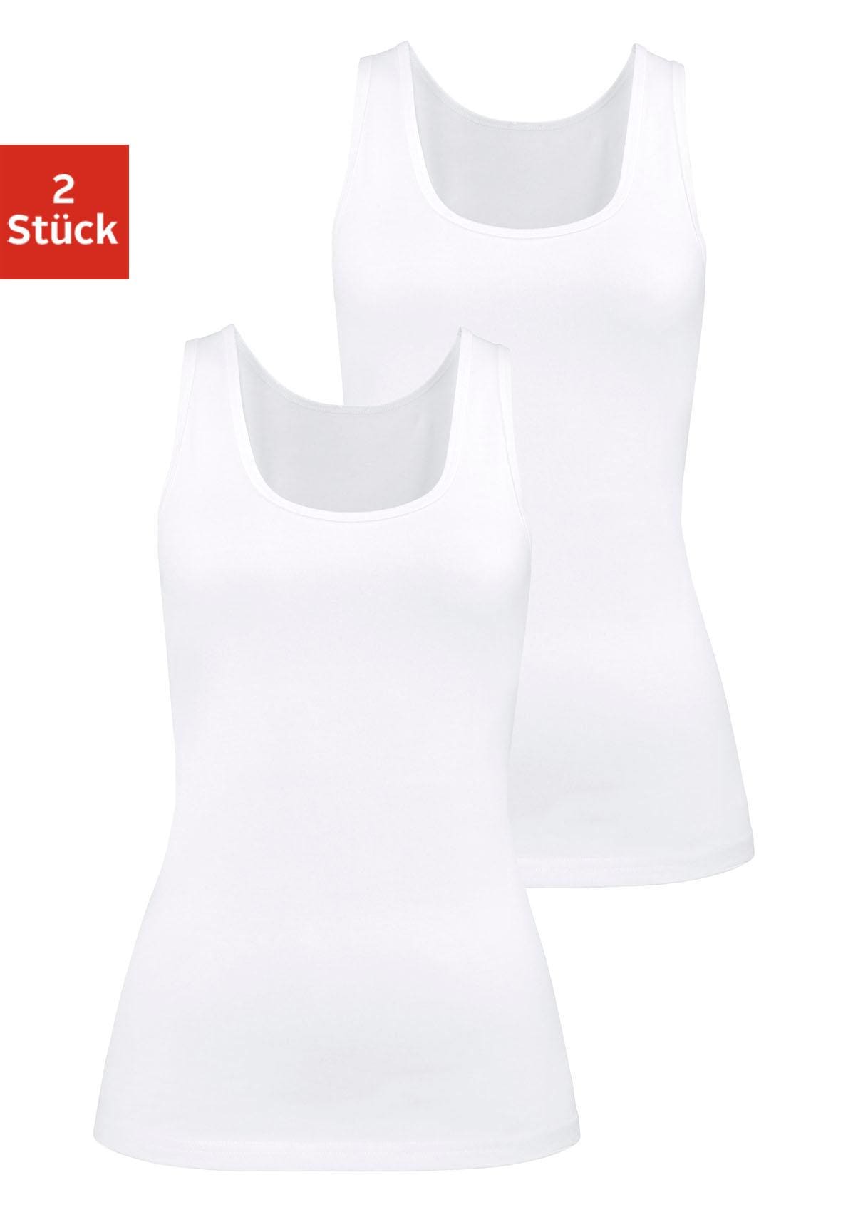Unterziehshirt elastischer | H.I.S aus (2er-Pack), BAUR Unterhemd, Baumwoll-Qualität, kaufen Tanktop,