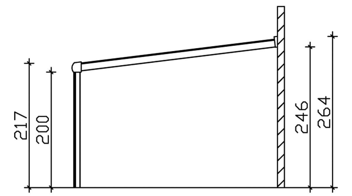 Skanholz Terrassendach »Genua«, 541 cm Breite, verschiedene Tiefe