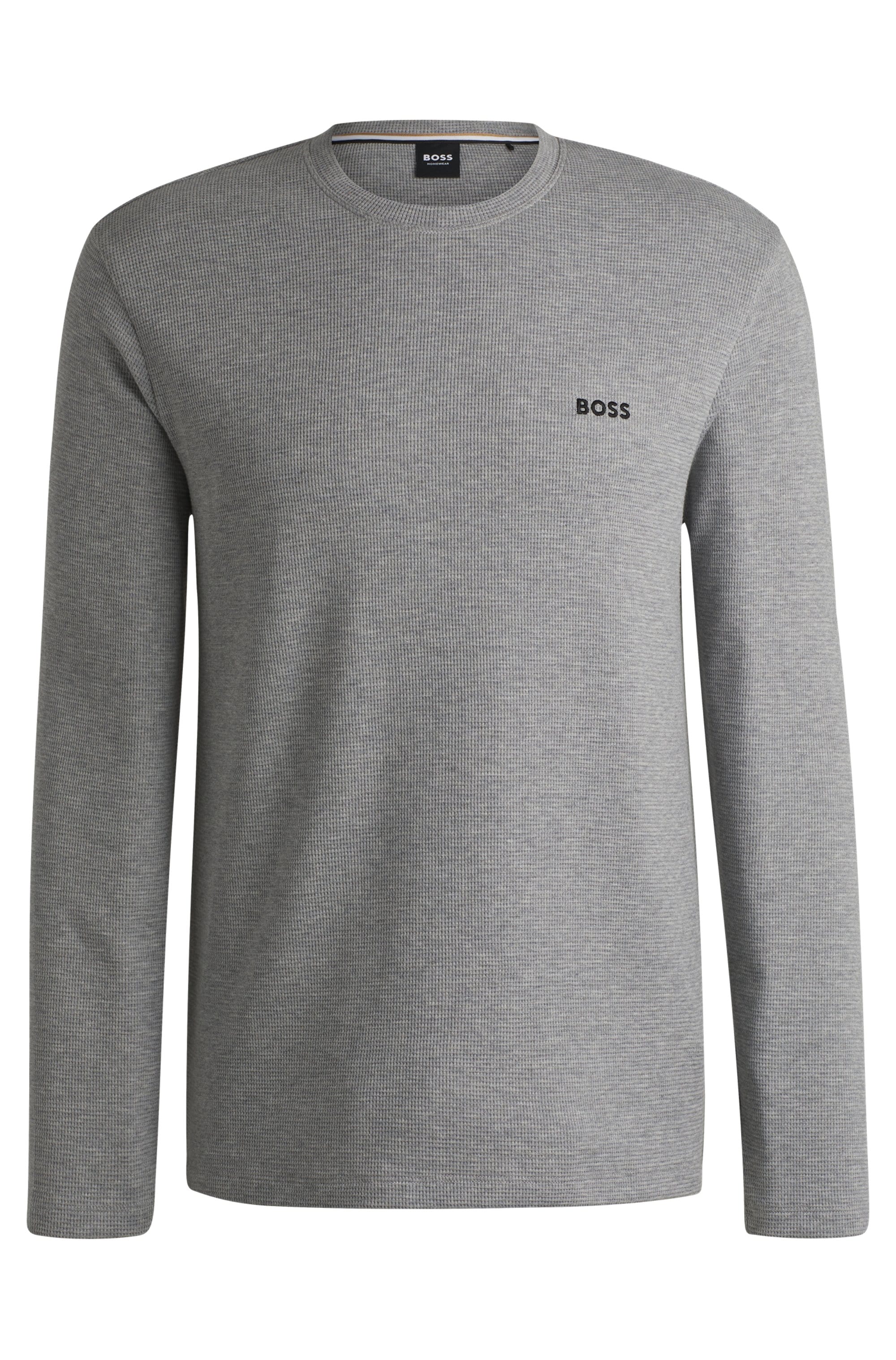 BOSS Pyjamaoberteil »Waffle LS-Shirt«