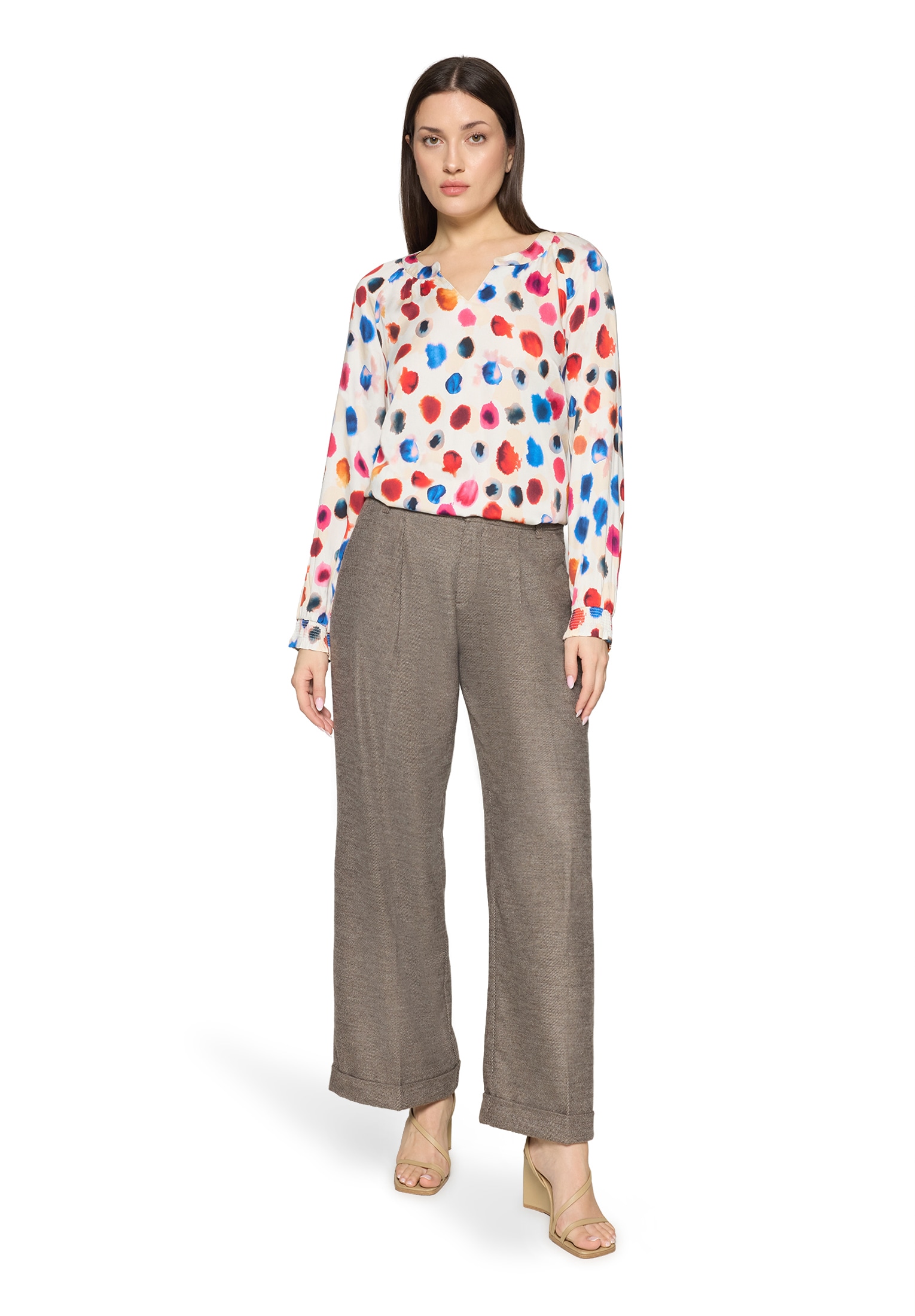 Cartoon Schlupfbluse »Damen mit Raffung«