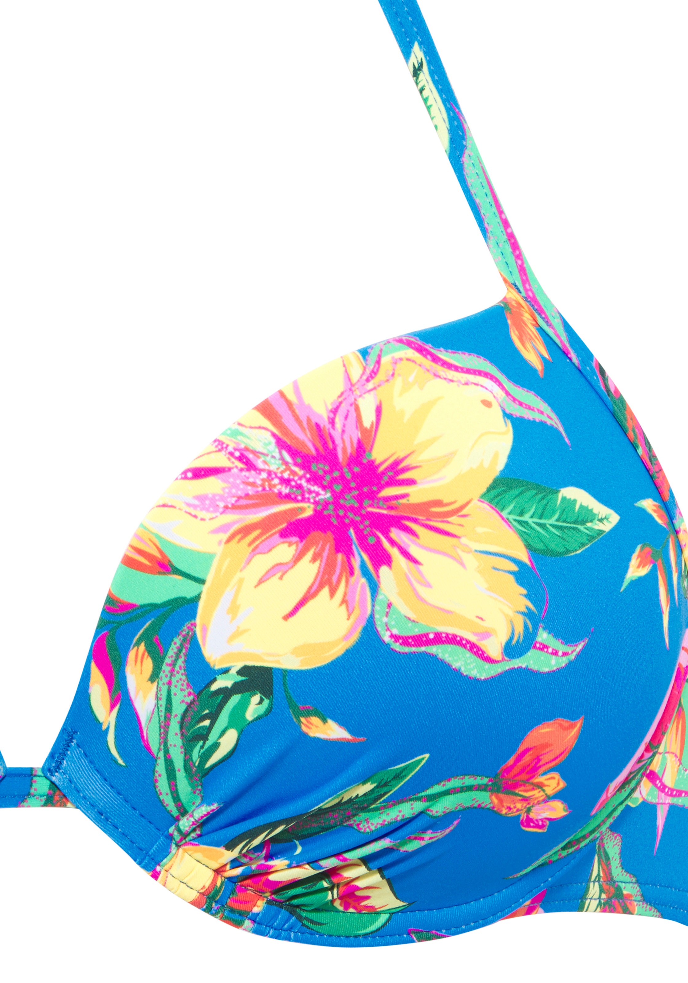 LASCANA Push-Up-Bikini-Top »Malia« mit tropischem Print
