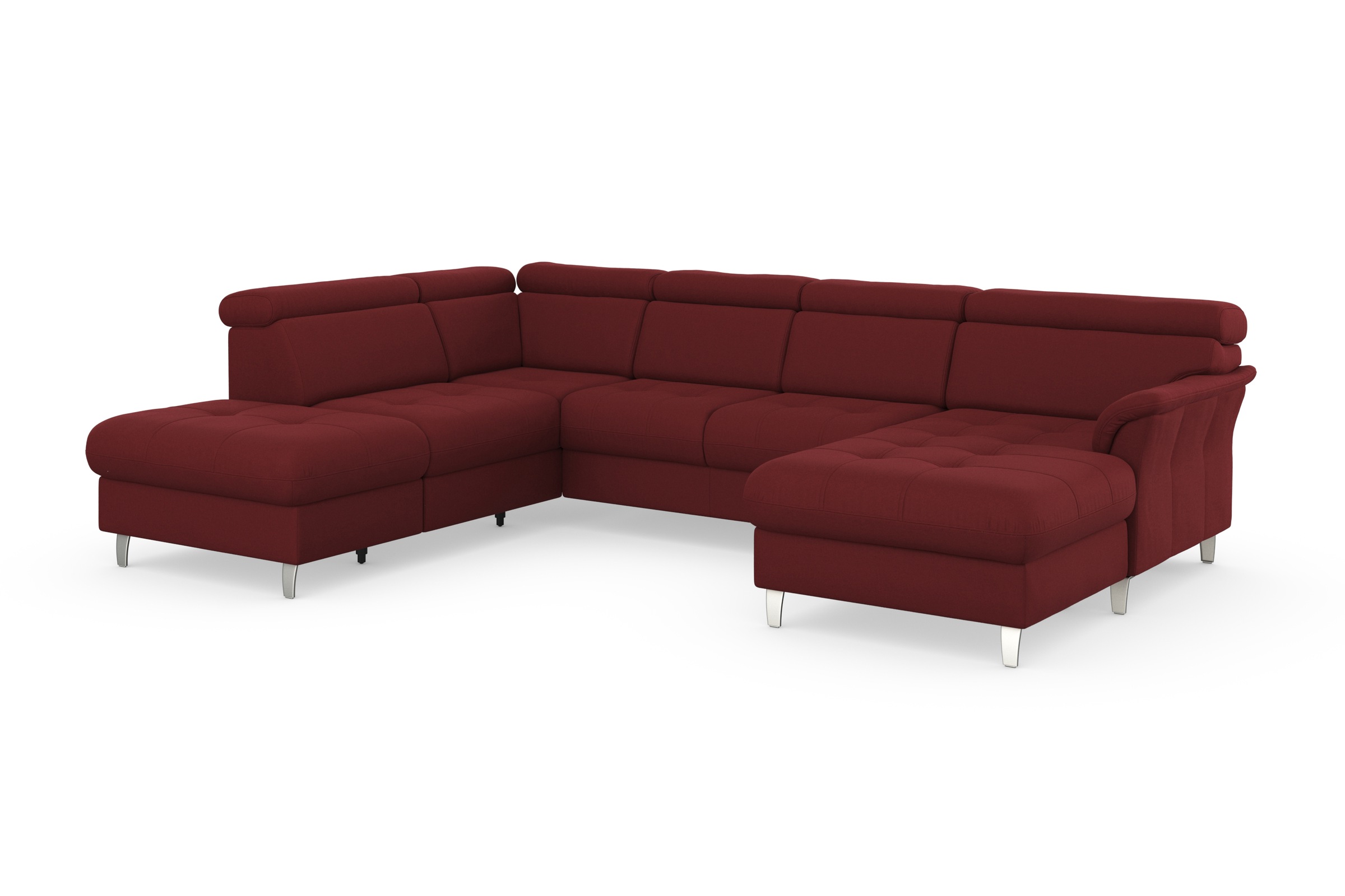 sit&more Wohnlandschaft »Marano U-Form« inklusive Kopfteilverstellung, wahlweise mit Bettfunktion, Bettkasten