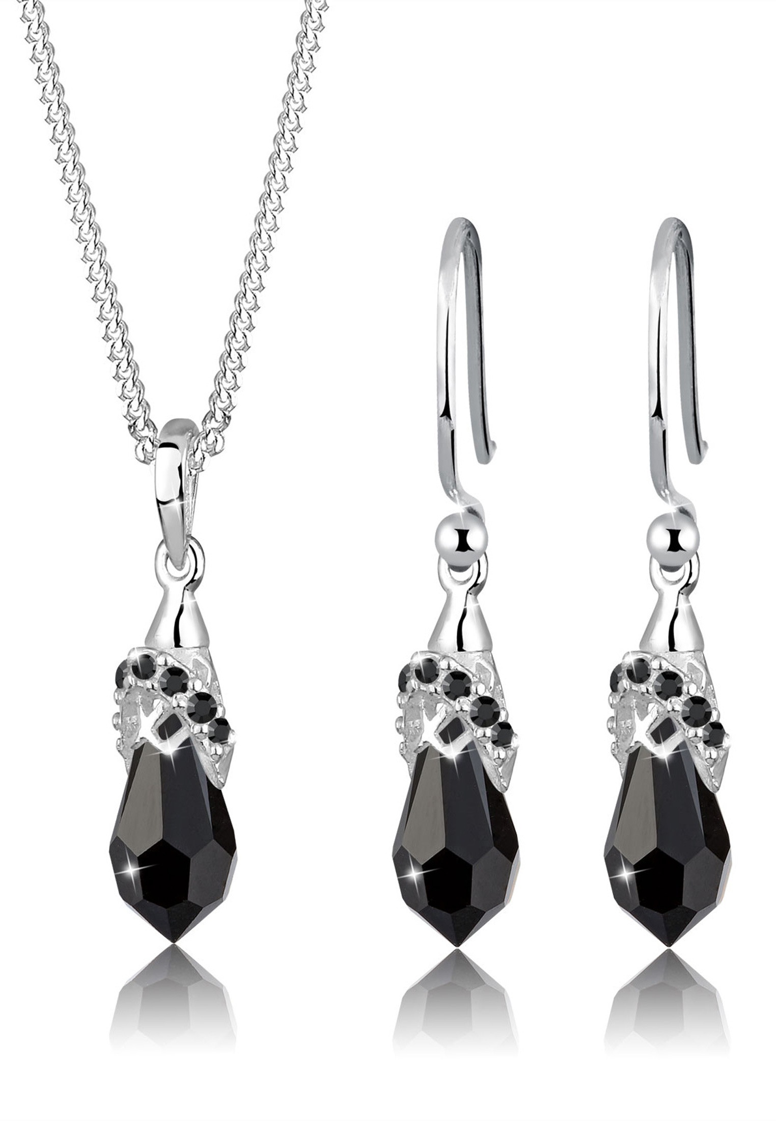 Elli Schmuckset »Kristalle 925 Sterling Silber«