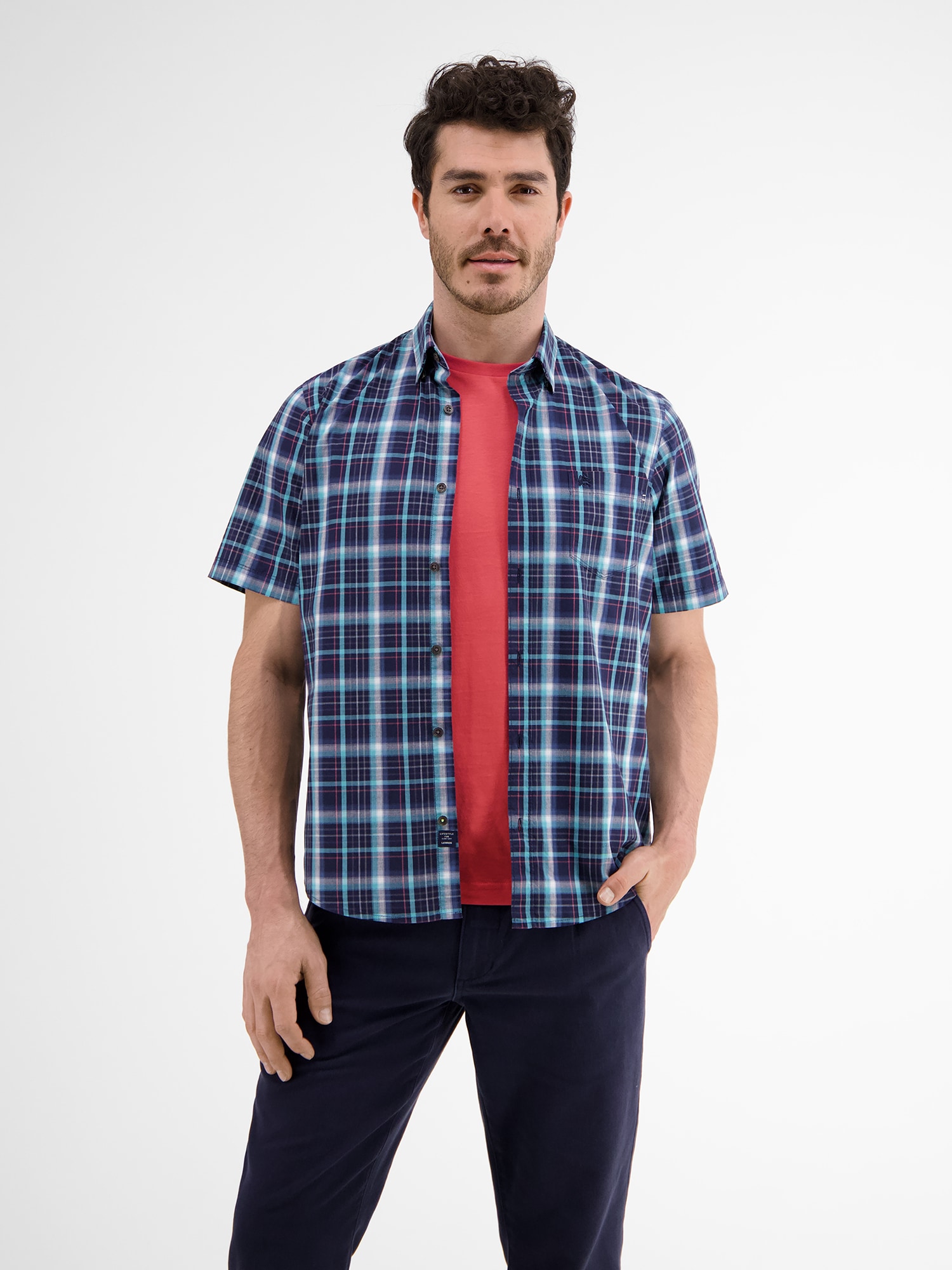 LERROS Kurzarmhemd »LERROS Halbarmhemd *Poplin Check*«