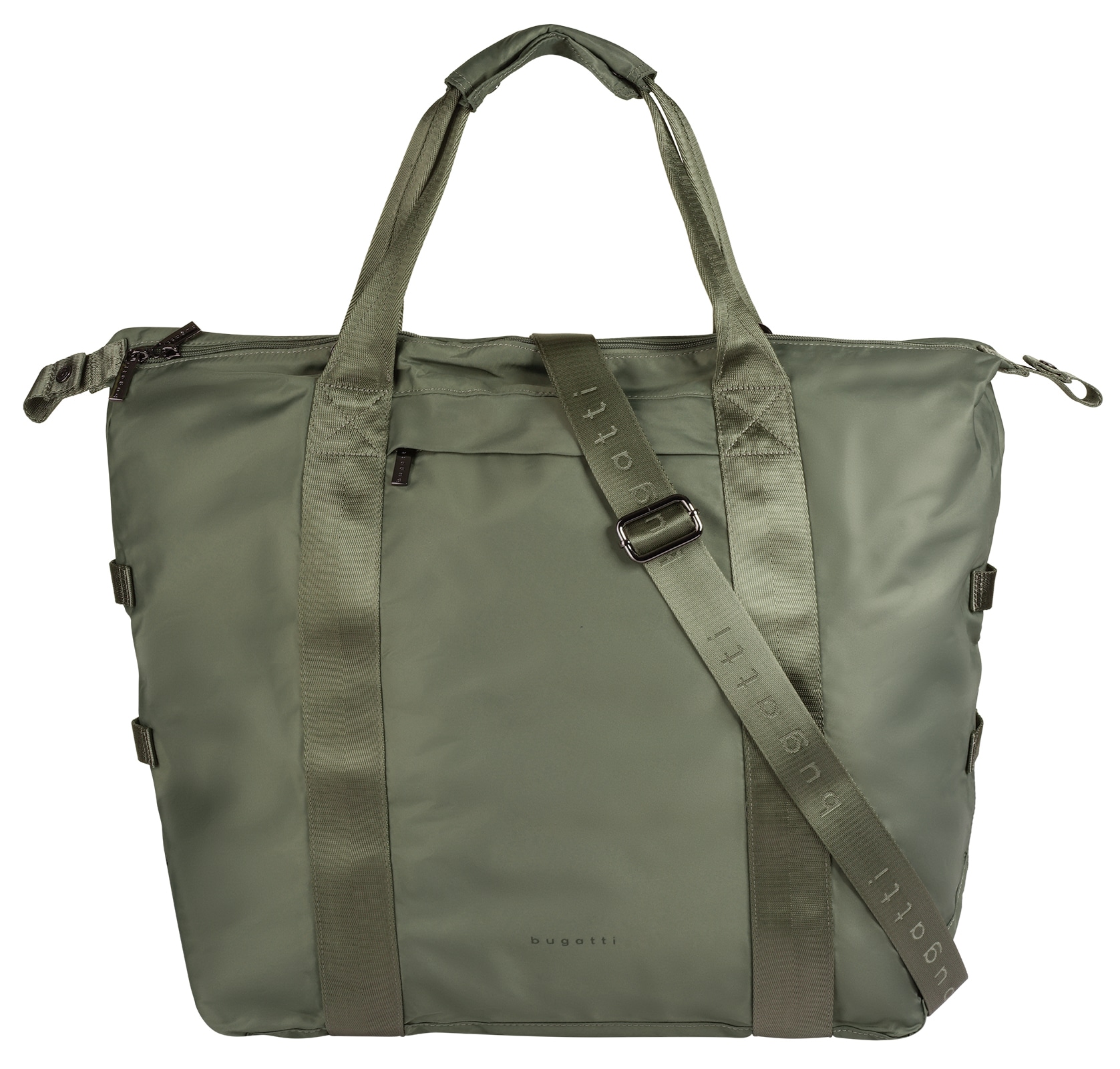 BUGATTI Damen Shopper "ELIA"grün, Kunstfaser, leicht glänzend, unifarben, Taschen