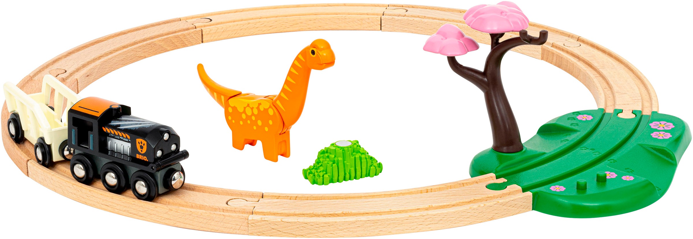 BRIO® Spielzeug-Eisenbahn »BRIO® WORLD, Dinosaurier Bahn Set« FSC® - schützt Wald