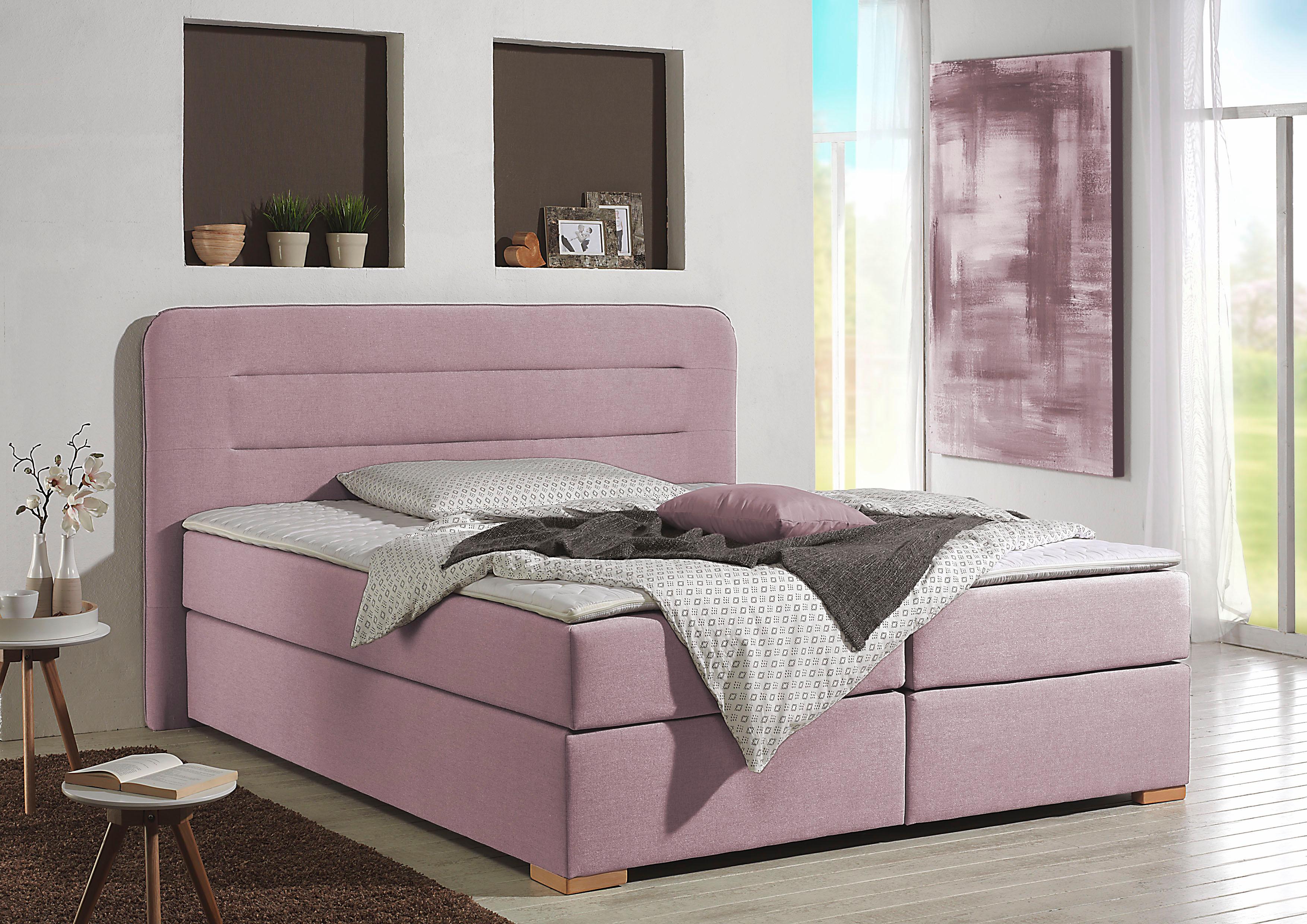 Home affaire Boxspringbett "Manchester" 5 Breiten, 3 Ausführungen, 2 Härtegraden, Topper, Steppung