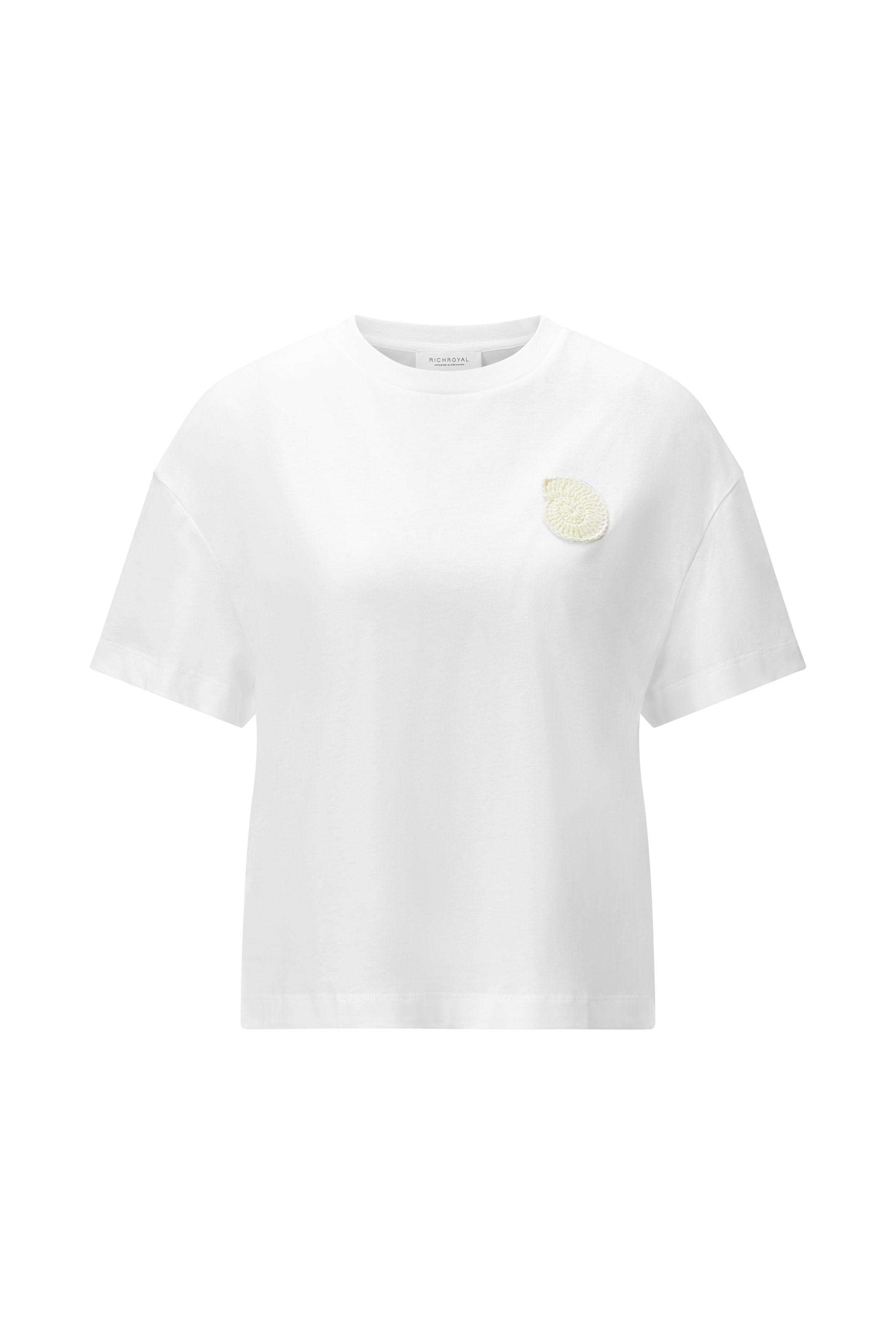 RICHROYAL T-Shirt Regular fit mit Muscheldetail günstig online kaufen