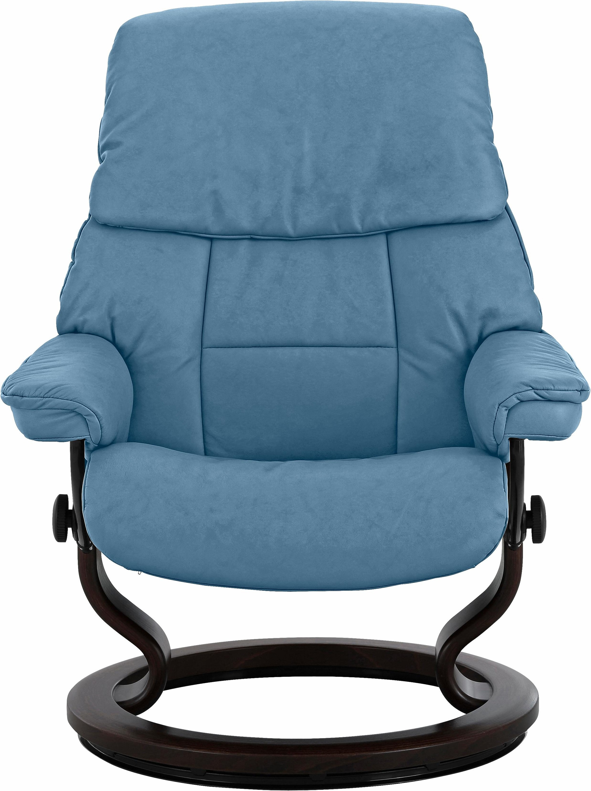 Stressless® Relaxsessel »Ruby«, (Set, Relaxsessel mit Hocker), mit Classic Base, Größe S, Gestell Eiche, Wenge, Braun & Schwarz