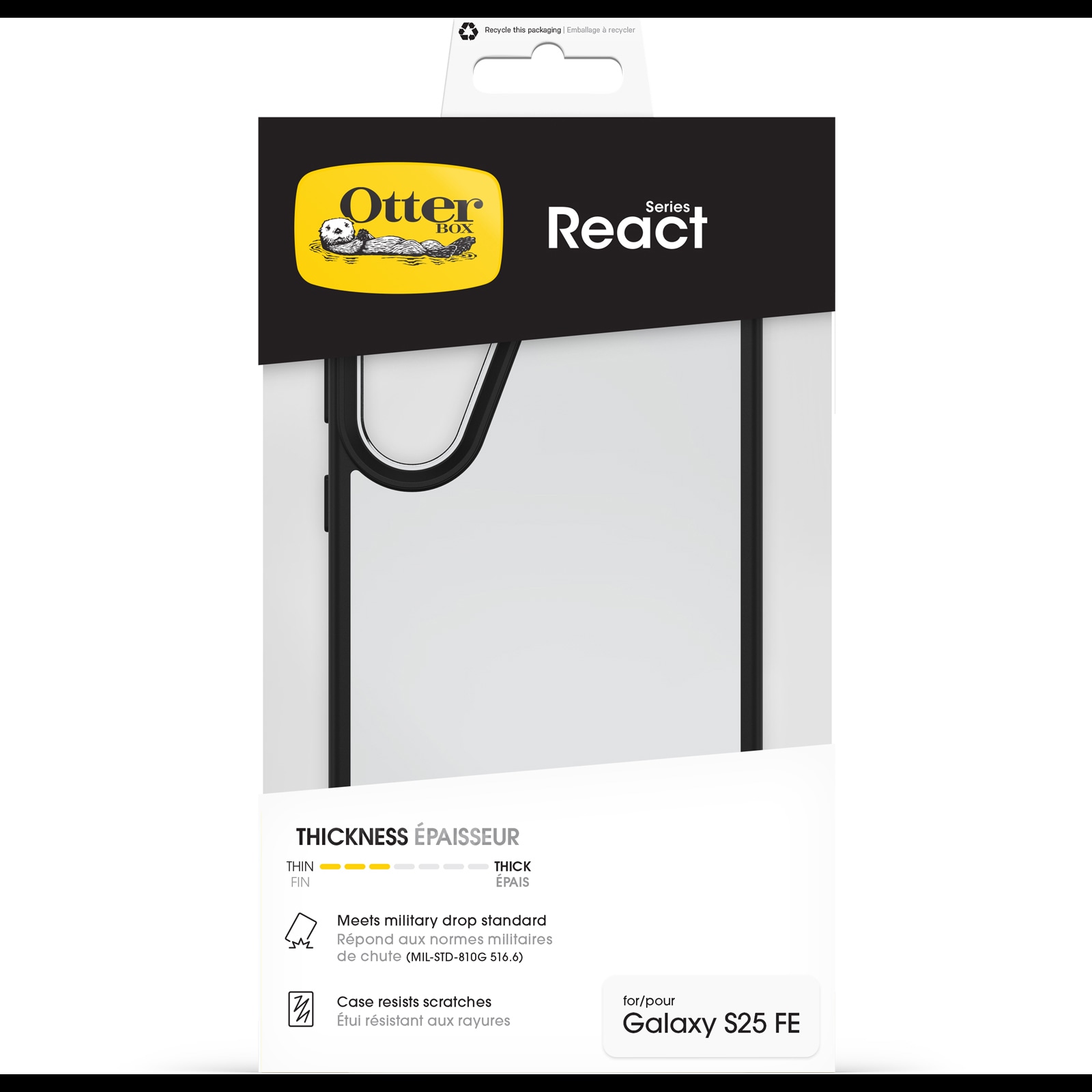 Otterbox Handyhülle »React Series Case für Samsung Galaxy S25 FE« Samsung Galaxy S25 FE Backcover, Schutzhülle, Handyschutzhülle, Case, Schutzcase, stoßfest