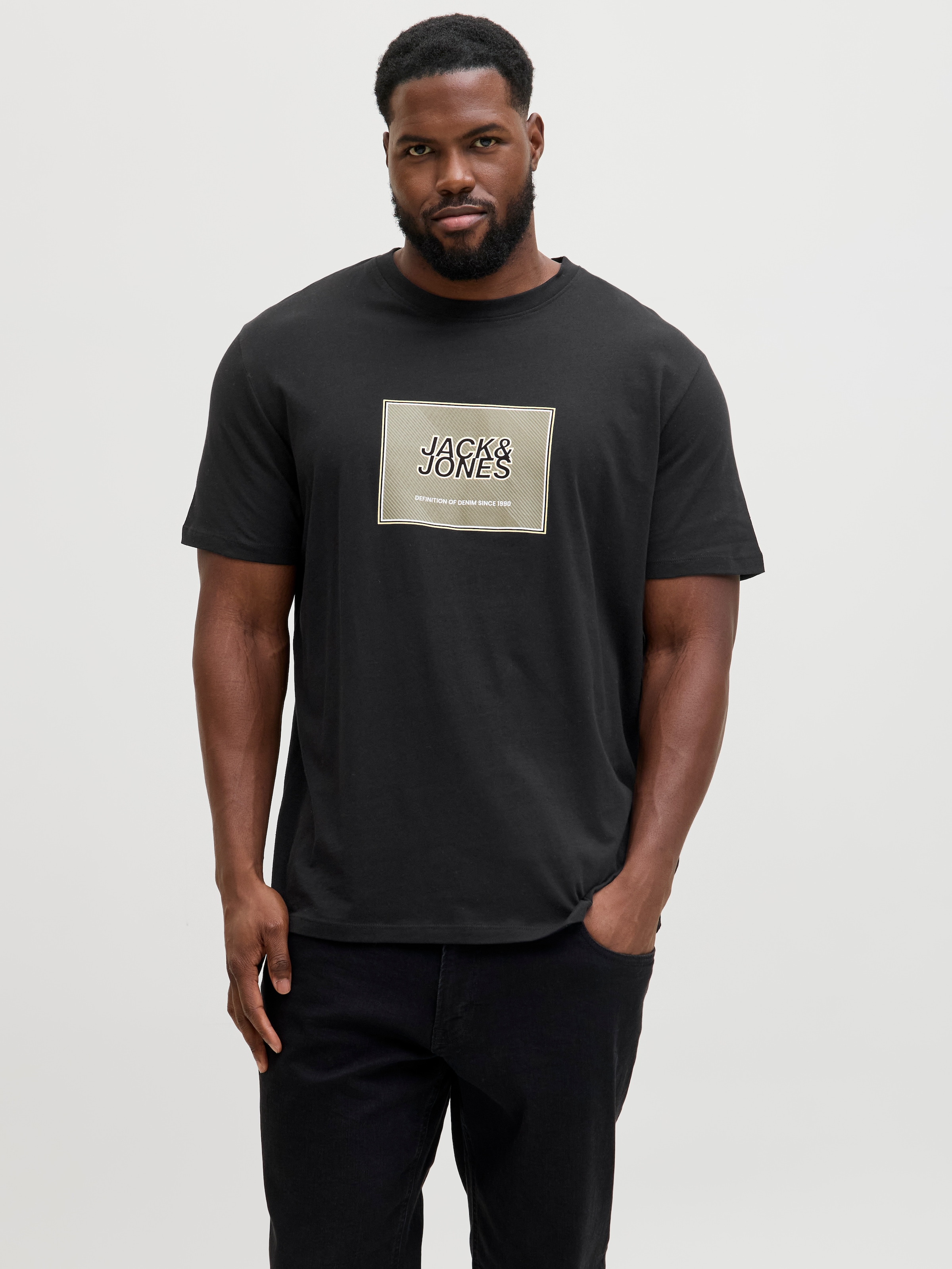 Jack & Jones PlusSize Rundhalsshirt »JJRAIN TEE SS CREW NECK PLS«