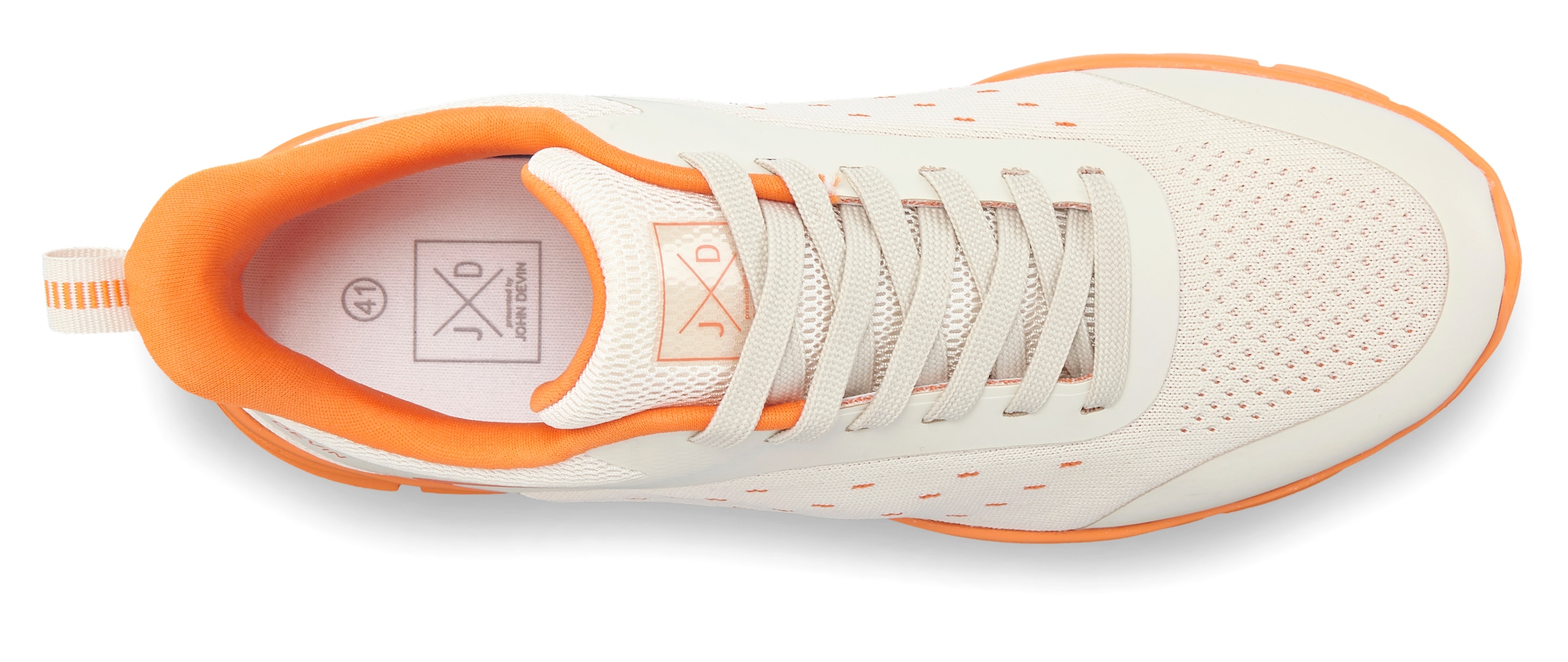 John Devin Sneaker »Schnürschuh, Freizeitschuhe, Schnürhalbschuhe, Halbschuh, Turnschuh«  im sportiven Look mit farbiger Sohle VEGAN