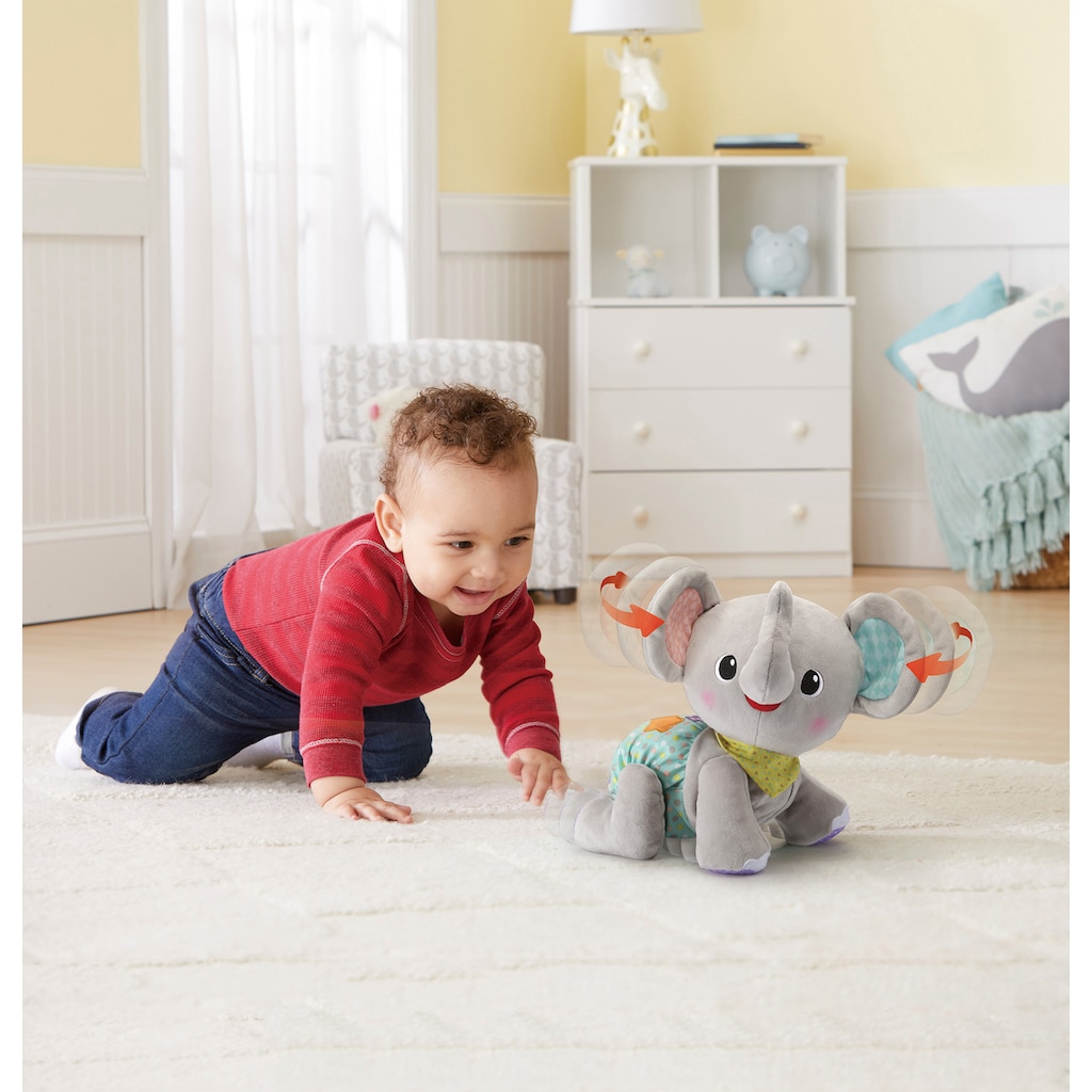 Vtech® Kuscheltier »VTechBaby, Krabbel mit mir - Elefant, grau«