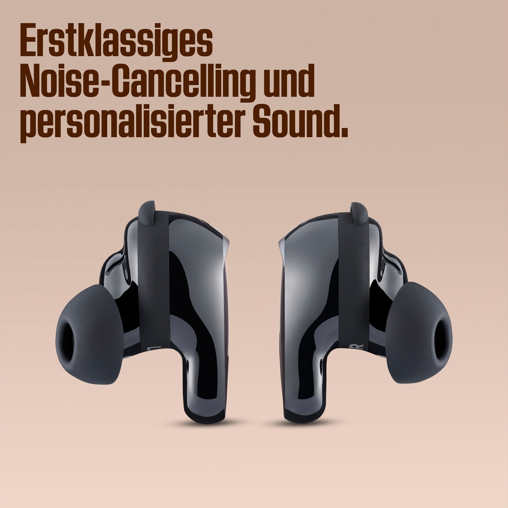 Bose wireless In-Ear-Kopfhörer »QuietComfort Ultra Earbuds mit 3 Modi«, Bluetooth, Active Noise Cancelling (ANC)-Freisprechfunktion-integrierte Steuerung für Anrufe und Musik-True Wireless-Hi-Res, hoher Tragekomfort mit dem Fit Kit, Personalisierung