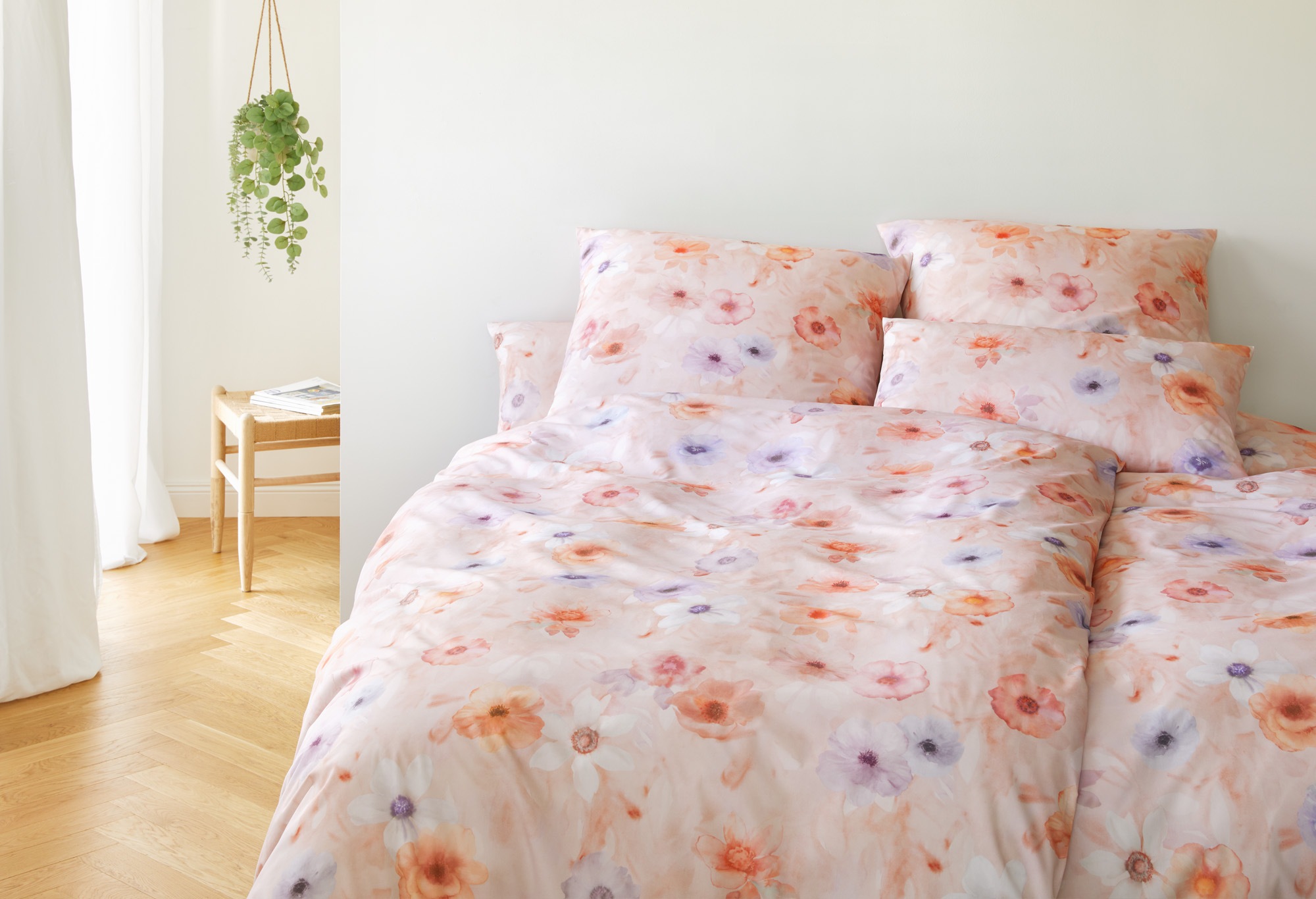 Elegante Bettwäsche "Pastel" 2 Stk. tlg. angenehmes Hautgefühl günstig online kaufen