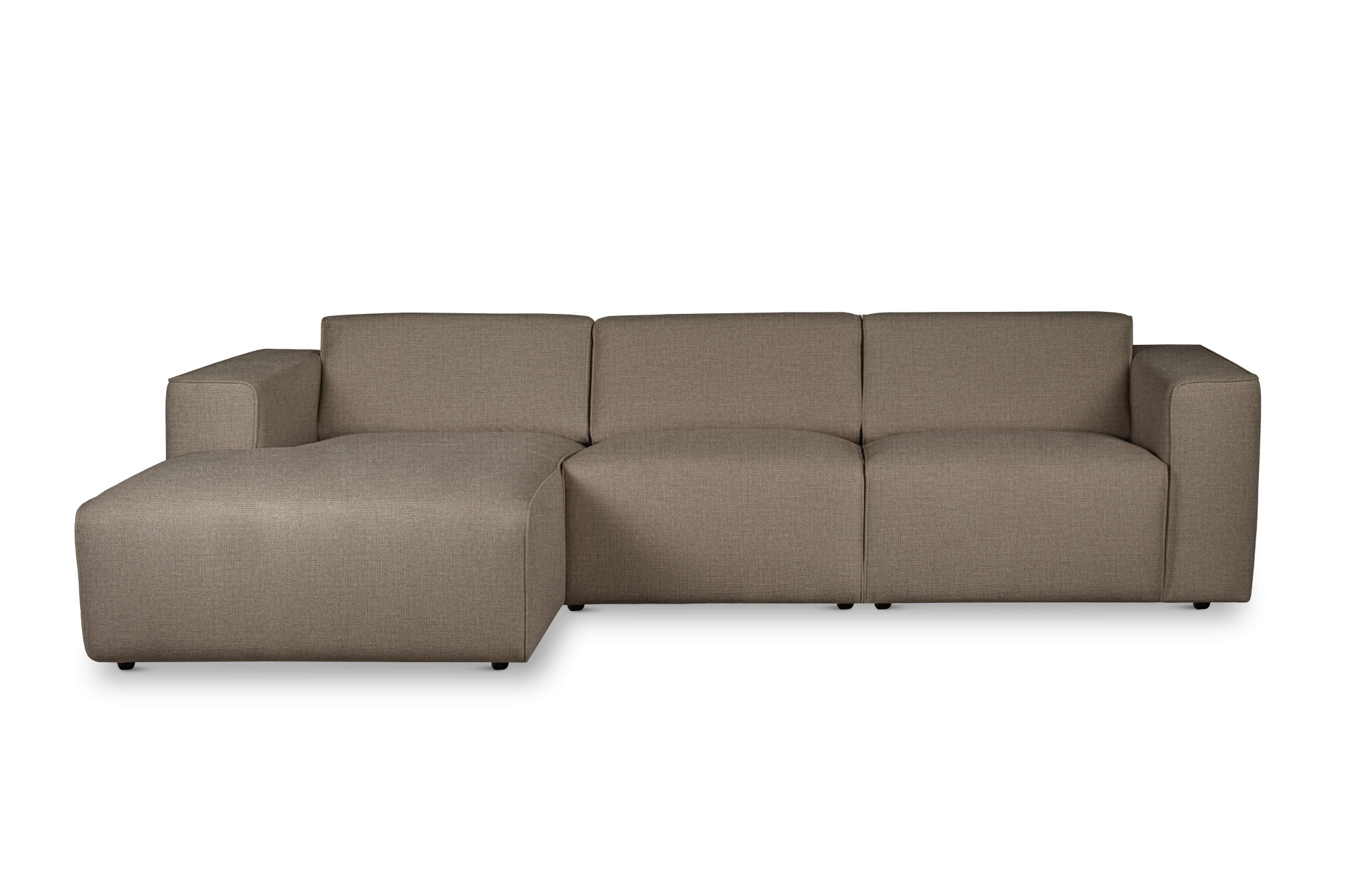 andas Ecksofa »Noord«, L-Form, mit Kedernaht, Breite 281 cm, Cord, Struktur, Webstoff