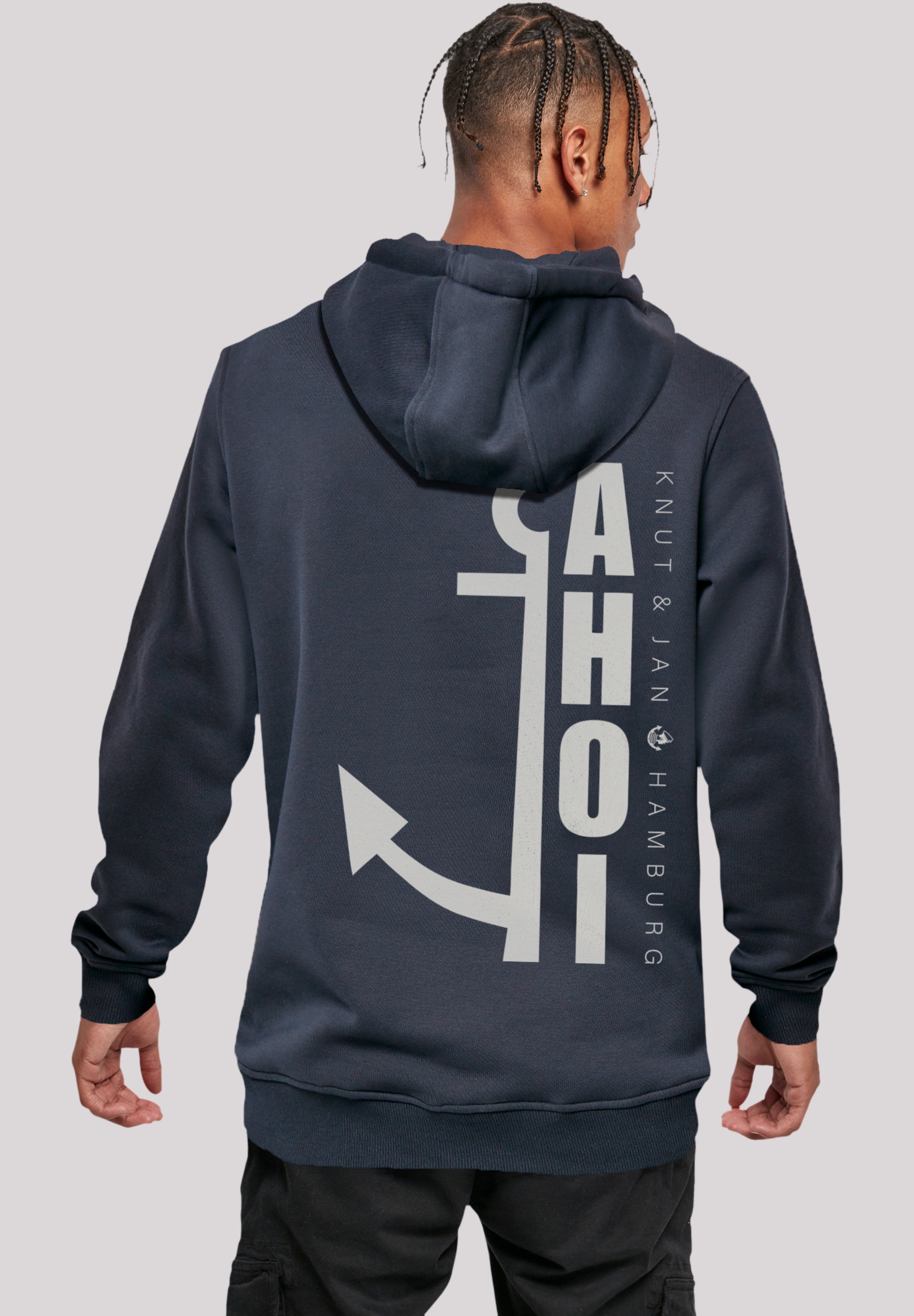 F4NT4STIC Kapuzenpullover »Ahoi Anker Crop Knut & Jan Hamburg«, Print