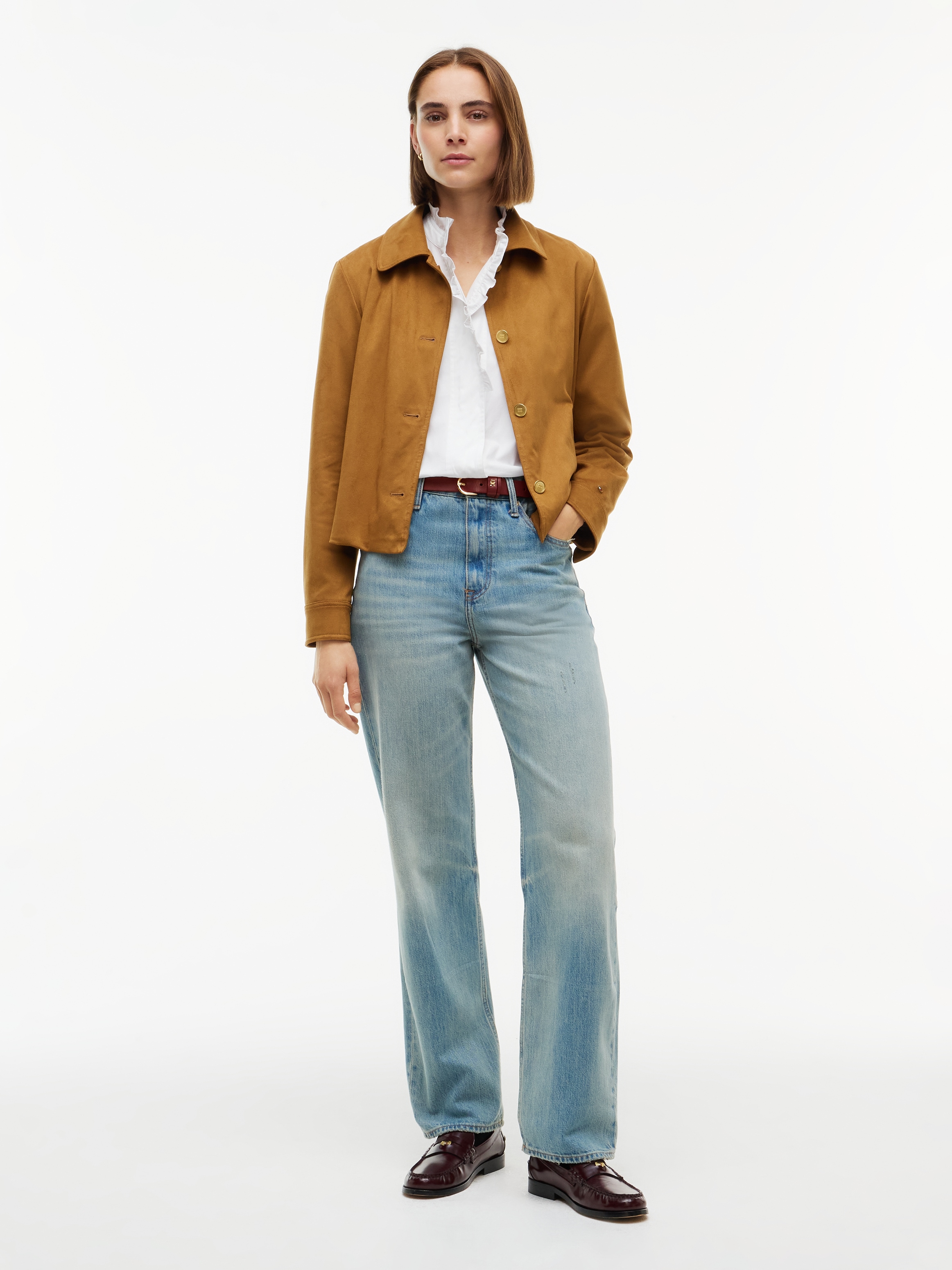 Tommy Hilfiger Langarmbluse »POPLIN BLOUSE WITH RUFFLES« Baumwolle, mit Rüschen Detail