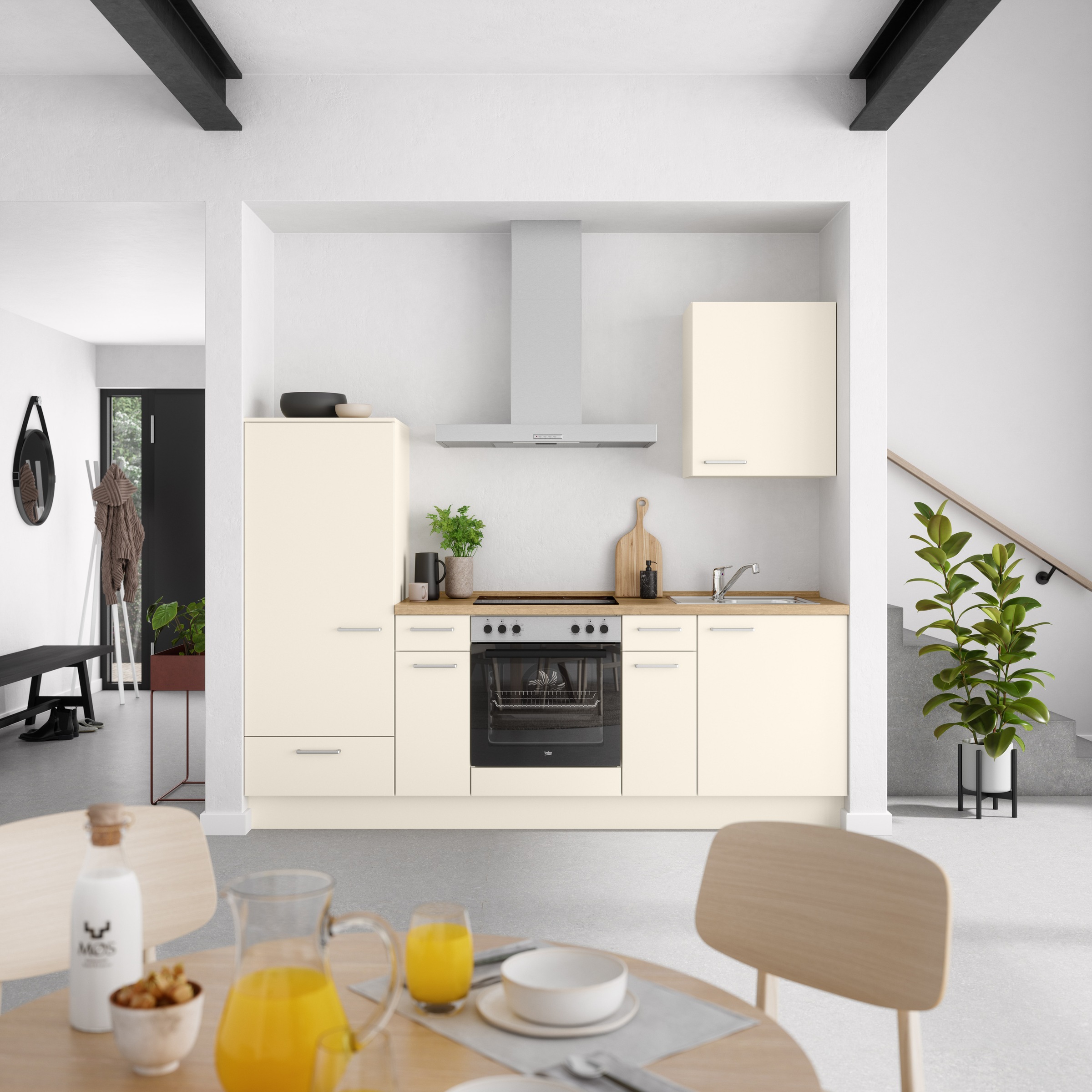 nobilia® Küchenzeile »"Touch I"«, vormontiert, Ausrichtung wählbar, Breite 240 cm, wahlw. mit E-Geräten