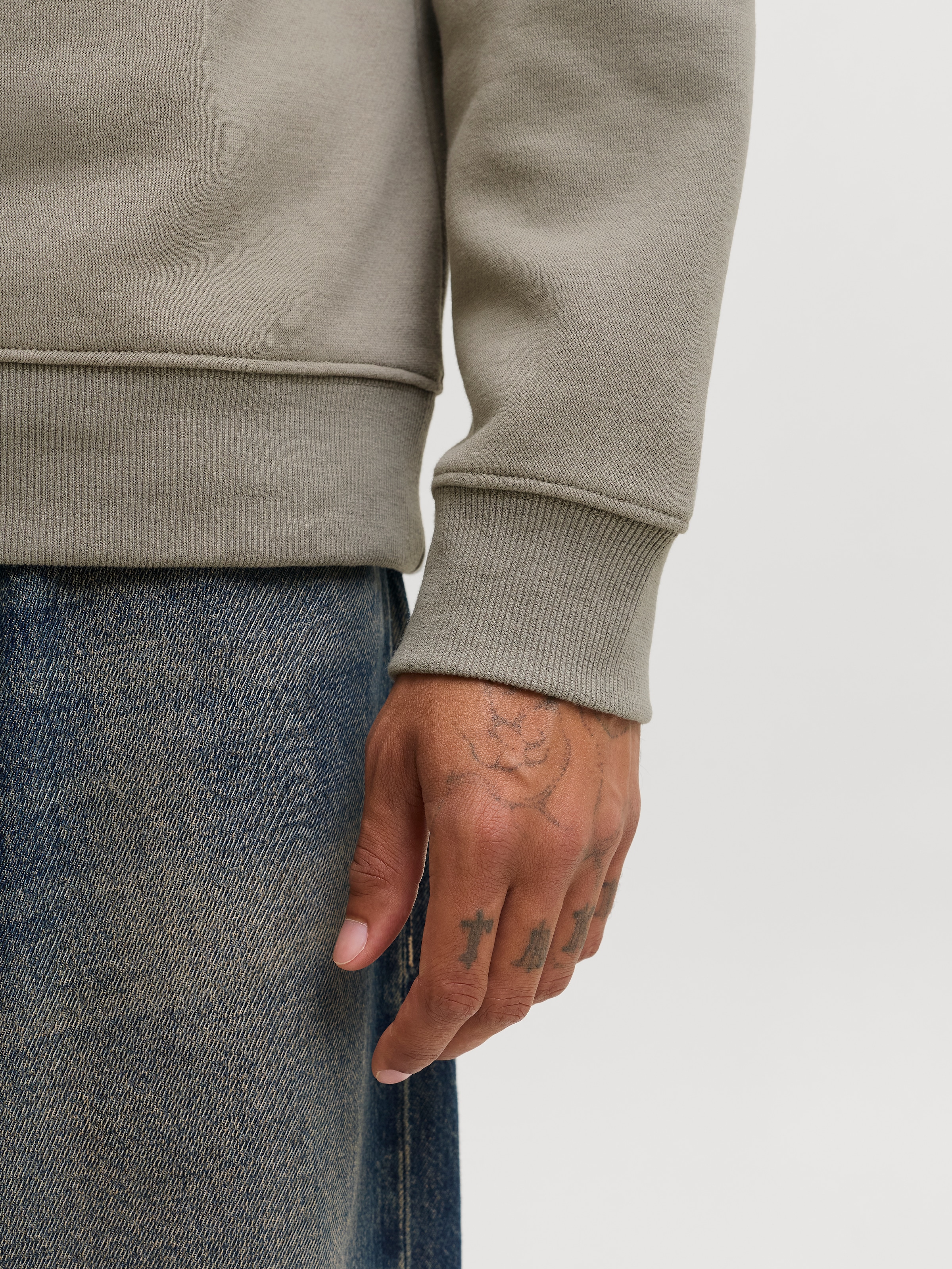 Jack & Jones PlusSize Kapuzensweatshirt »JJBENSON SWEAT HOOD PLS«, Materialmix, regular fit

