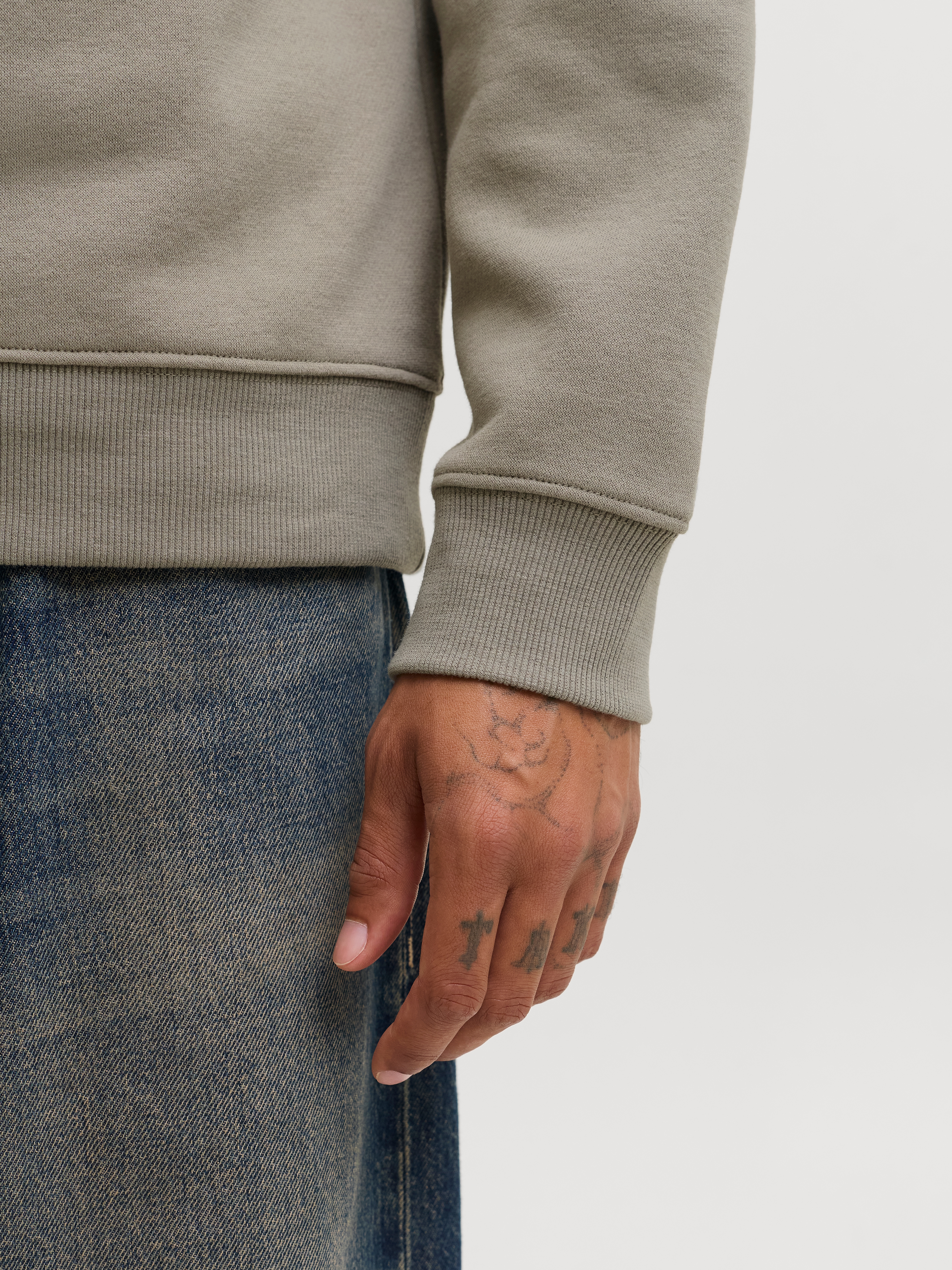 Jack & Jones PlusSize Kapuzensweatshirt "JJBENSON SWEAT HOOD PLS", Materialmix, regular fit