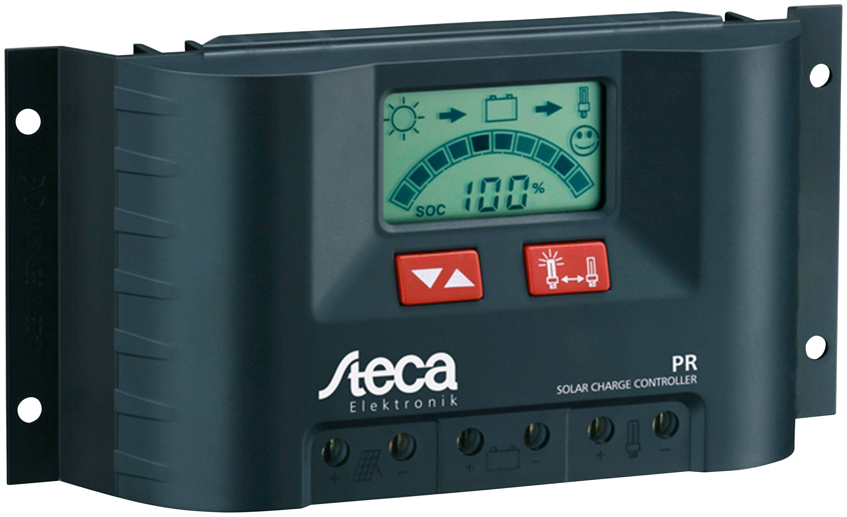 VICTRON ENERGY Solarladeregler "PR 2020", B:9,6cm H:4,4cm T:18,7cm, schwarz, Spannungsregler