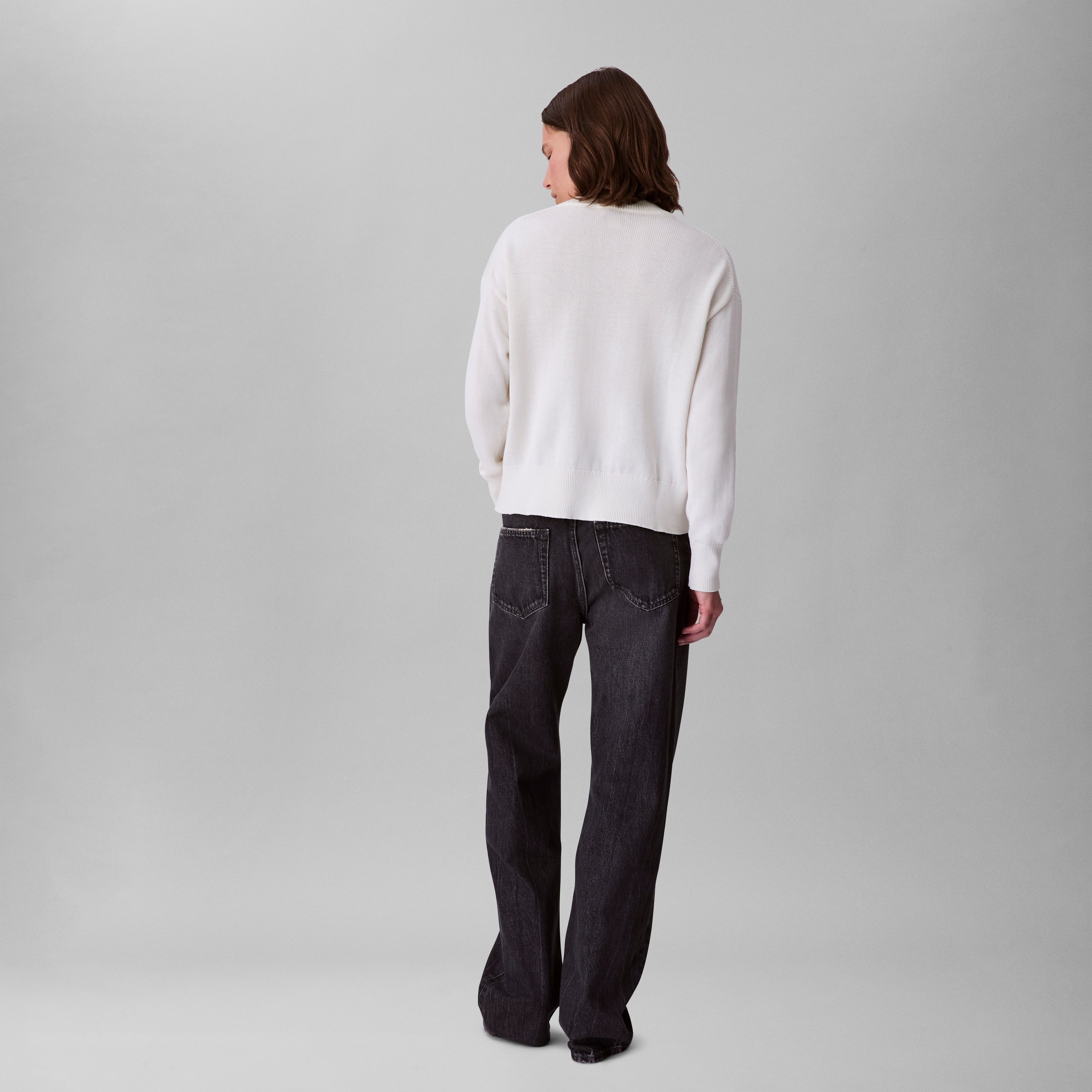 Calvin Klein Jeans Strickpullover »Cotton Graphic Pullover«, Mit Rundhalsausschnitt