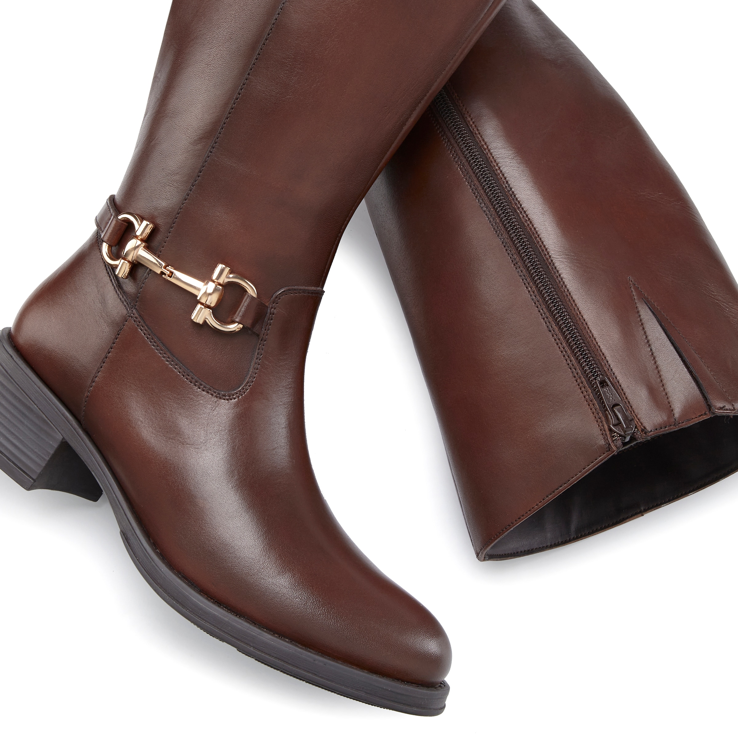 LASCANA Stiefel »Stiefelette«  aus Leder mit Langschaft