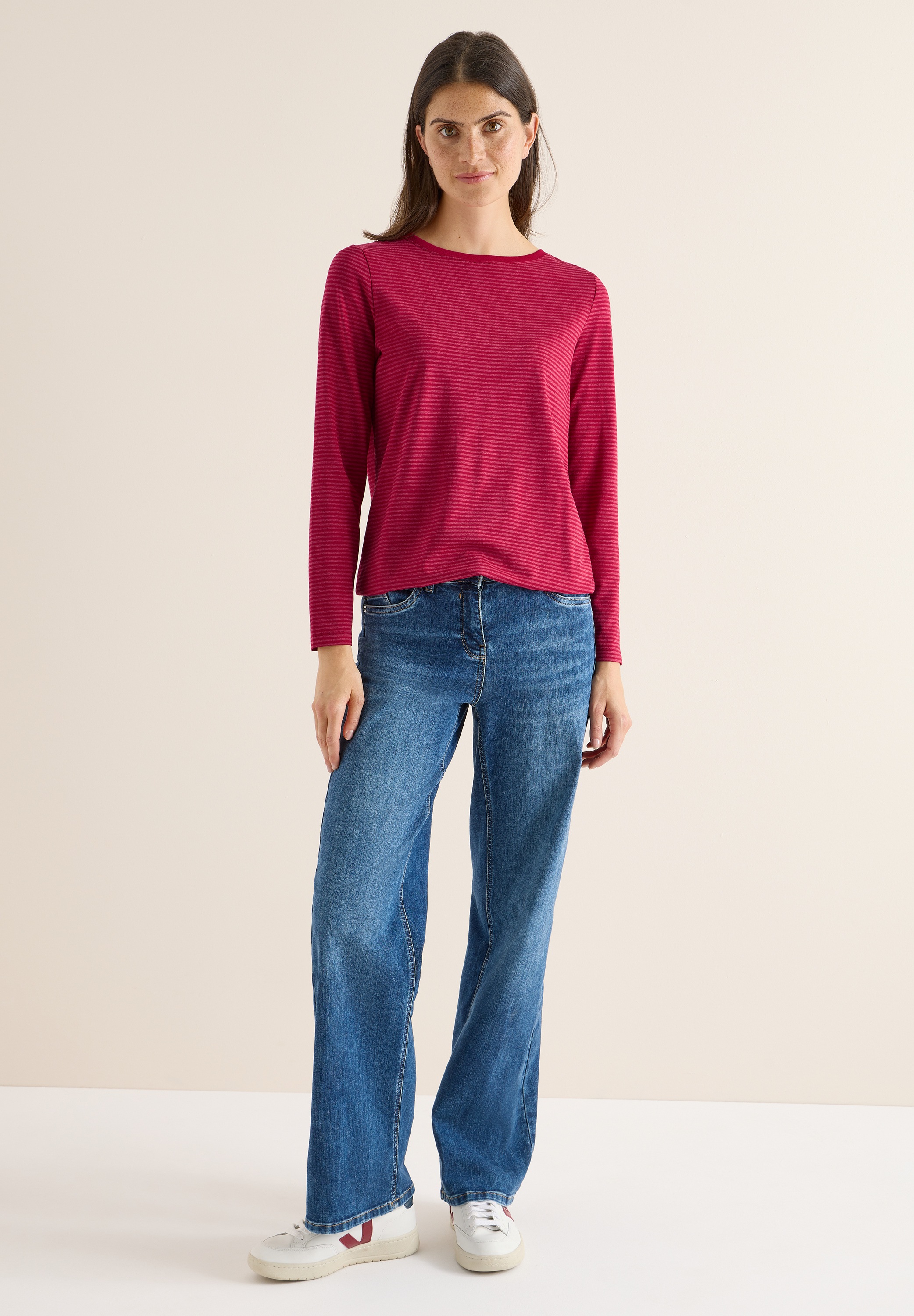 Thumbnail - Cecil Langarmshirt im soften Baumwoll-Mix