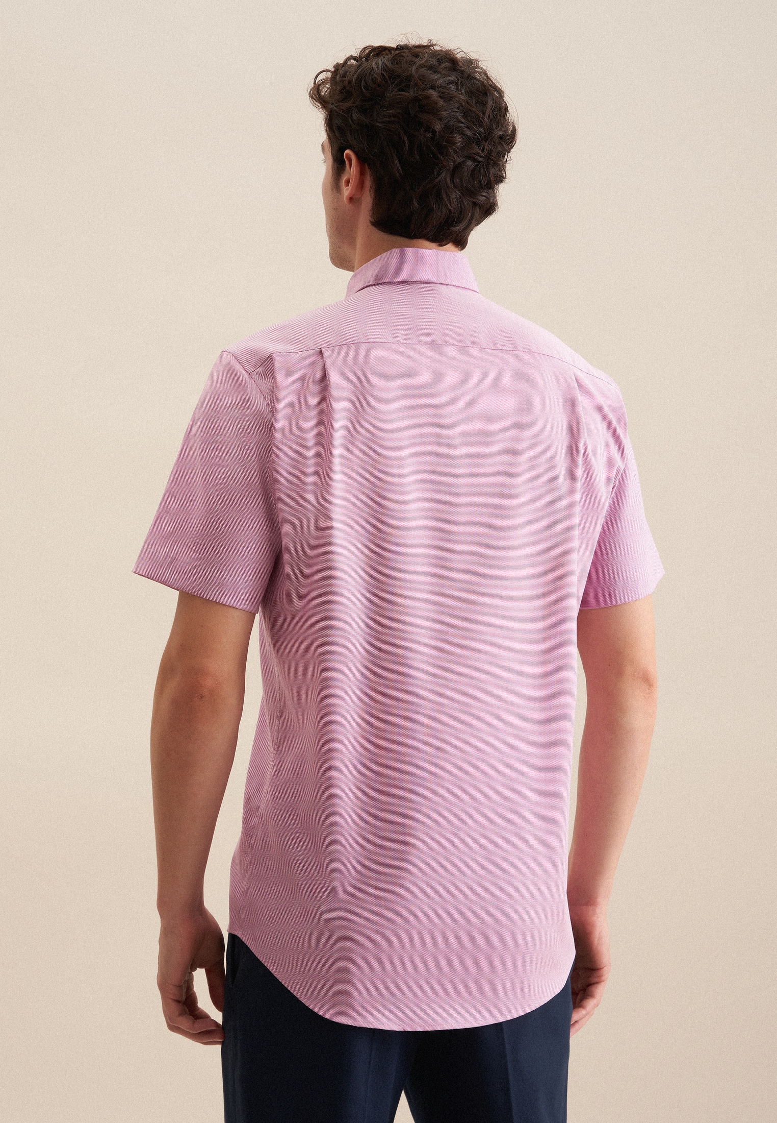 seidensticker Businesshemd »Regular«, Regular Kurzarm Button-Down-Kragen Struktur