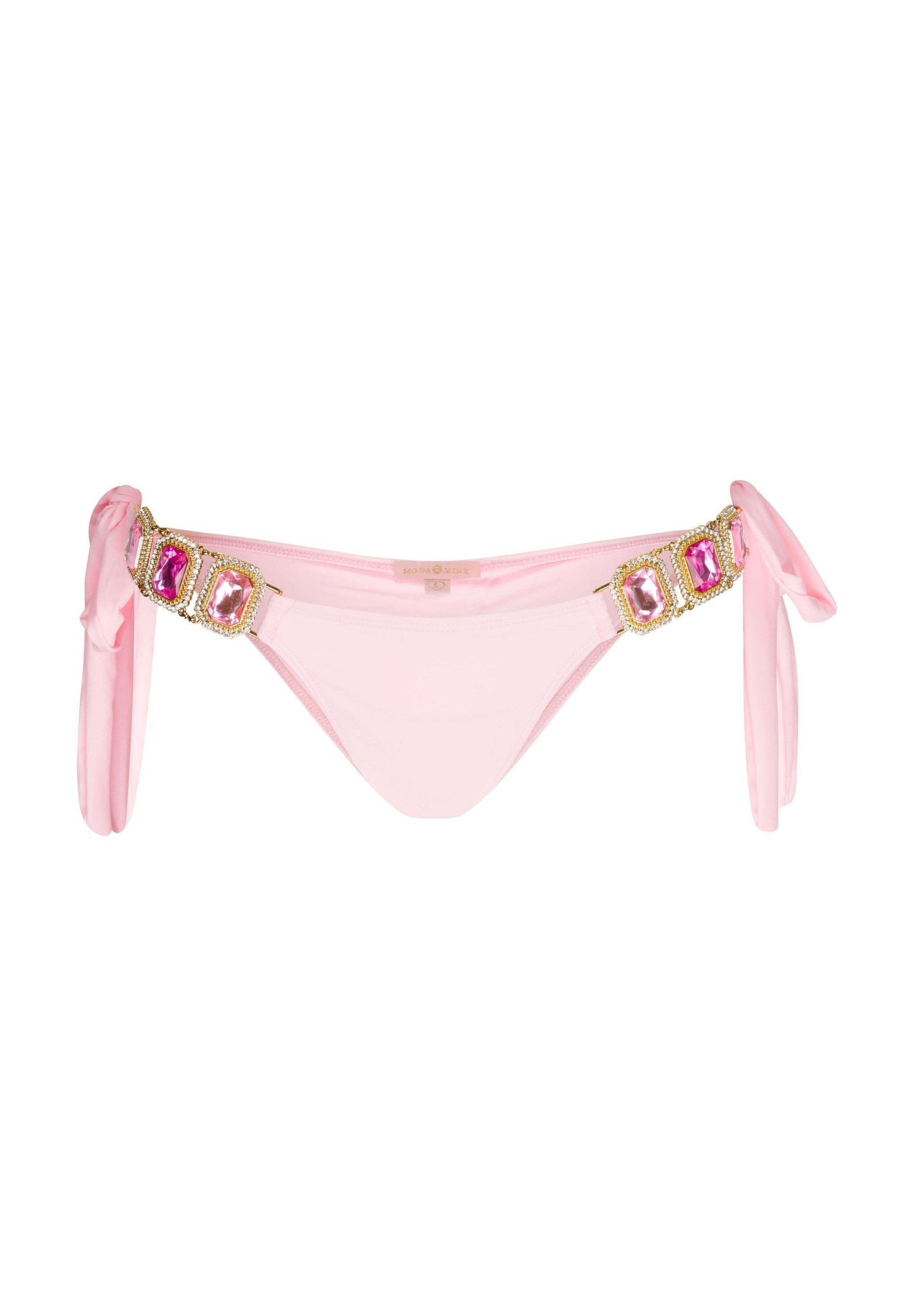 Moda Minx Bikini-Hose »Boujee«, (1 St., Panty), mit seitlicher Bindung und tollem Steinbesatz