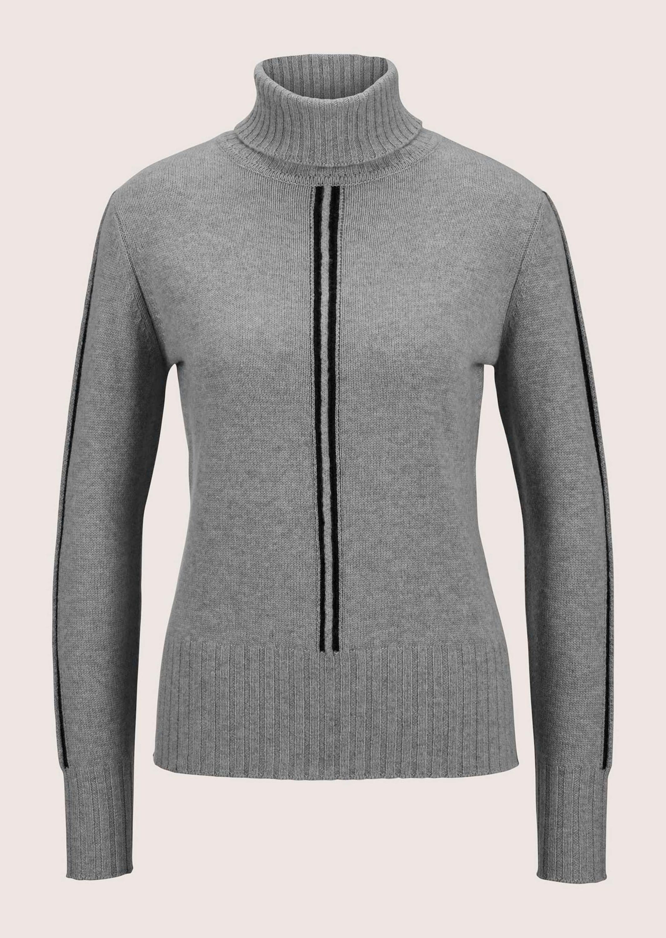 MADELEINE Longpullover "Kaschmirpullover Moderner Wollpullover mit Ajour-Mu günstig online kaufen