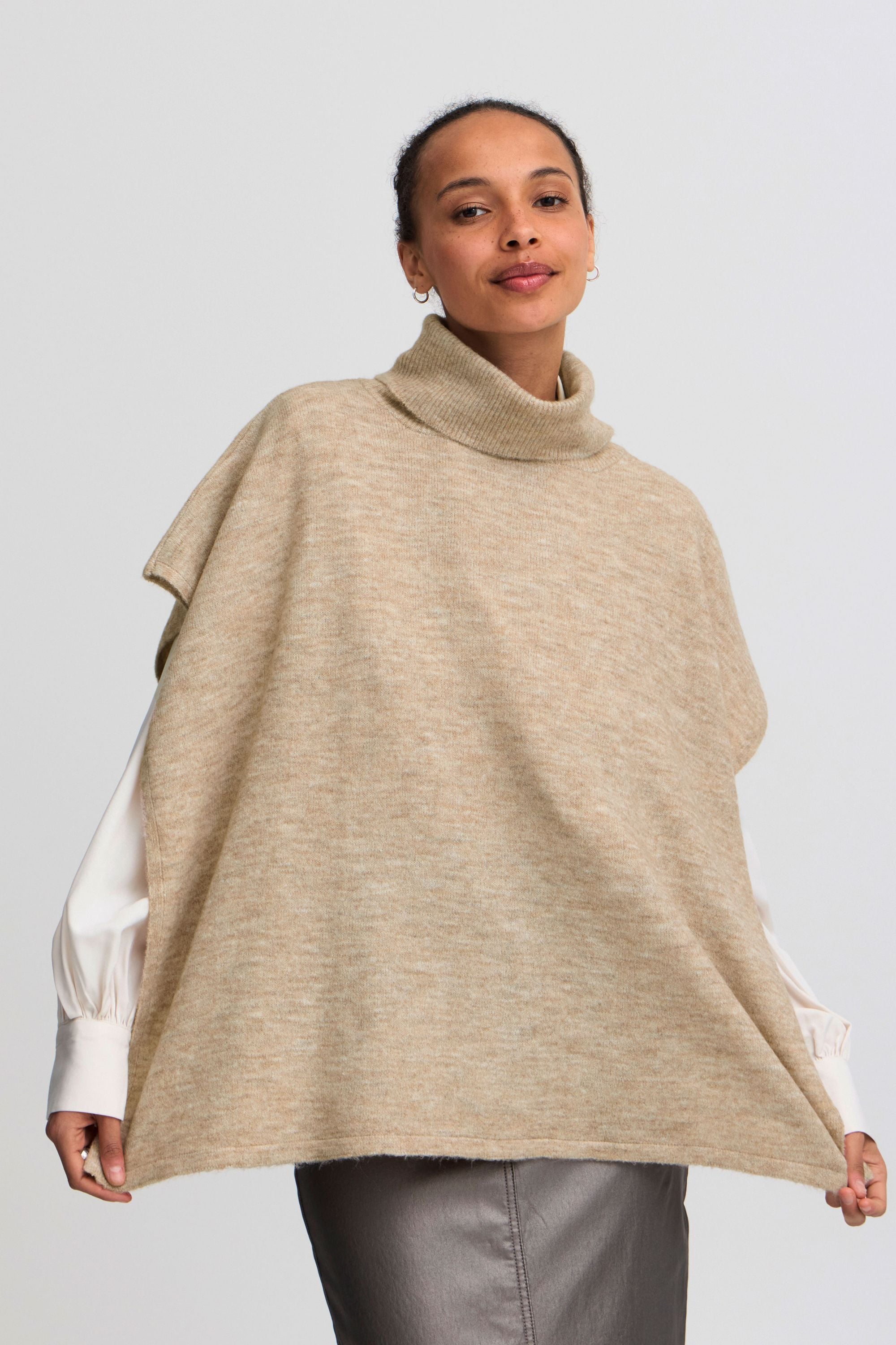 b.young Strickpullover »Strickpullover BYVIKSI PONCHO 1 -«