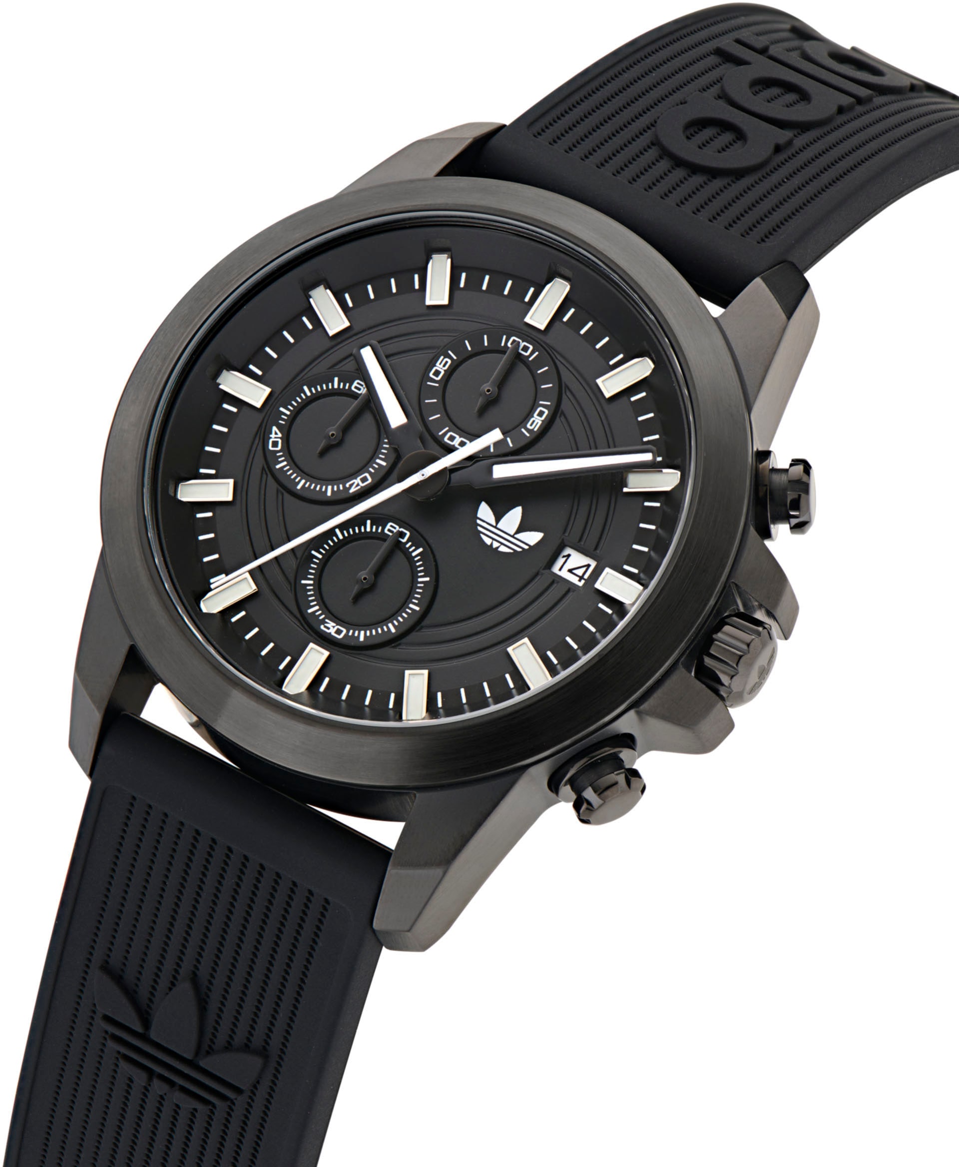 adidas Originals Chronograph »EXPRESSION TWO CHRONO«, Quarzuhr, Armbanduhr, Herrenuhr, Damenuhr, unisex, Silikonarmband