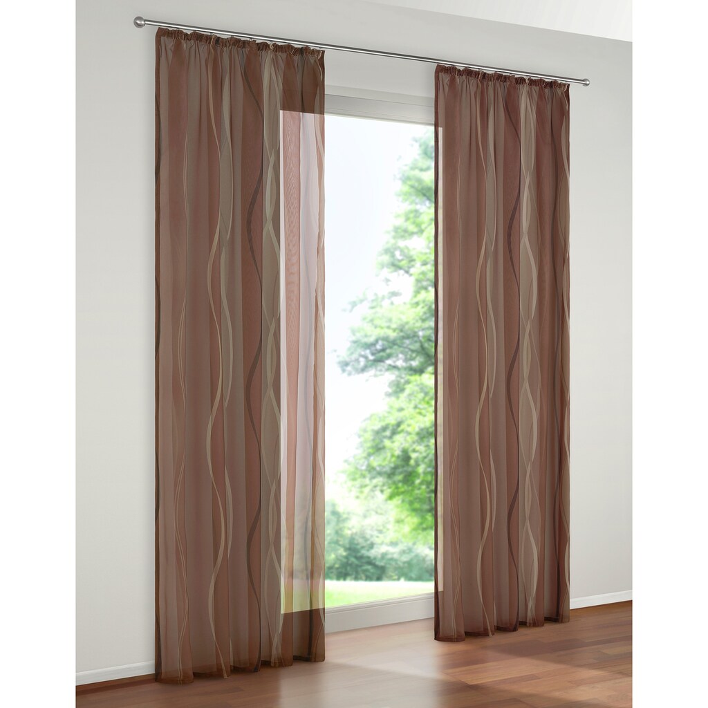 my home Gardine »Dimona«, (2 St.), Transparent, Voile, Polyester