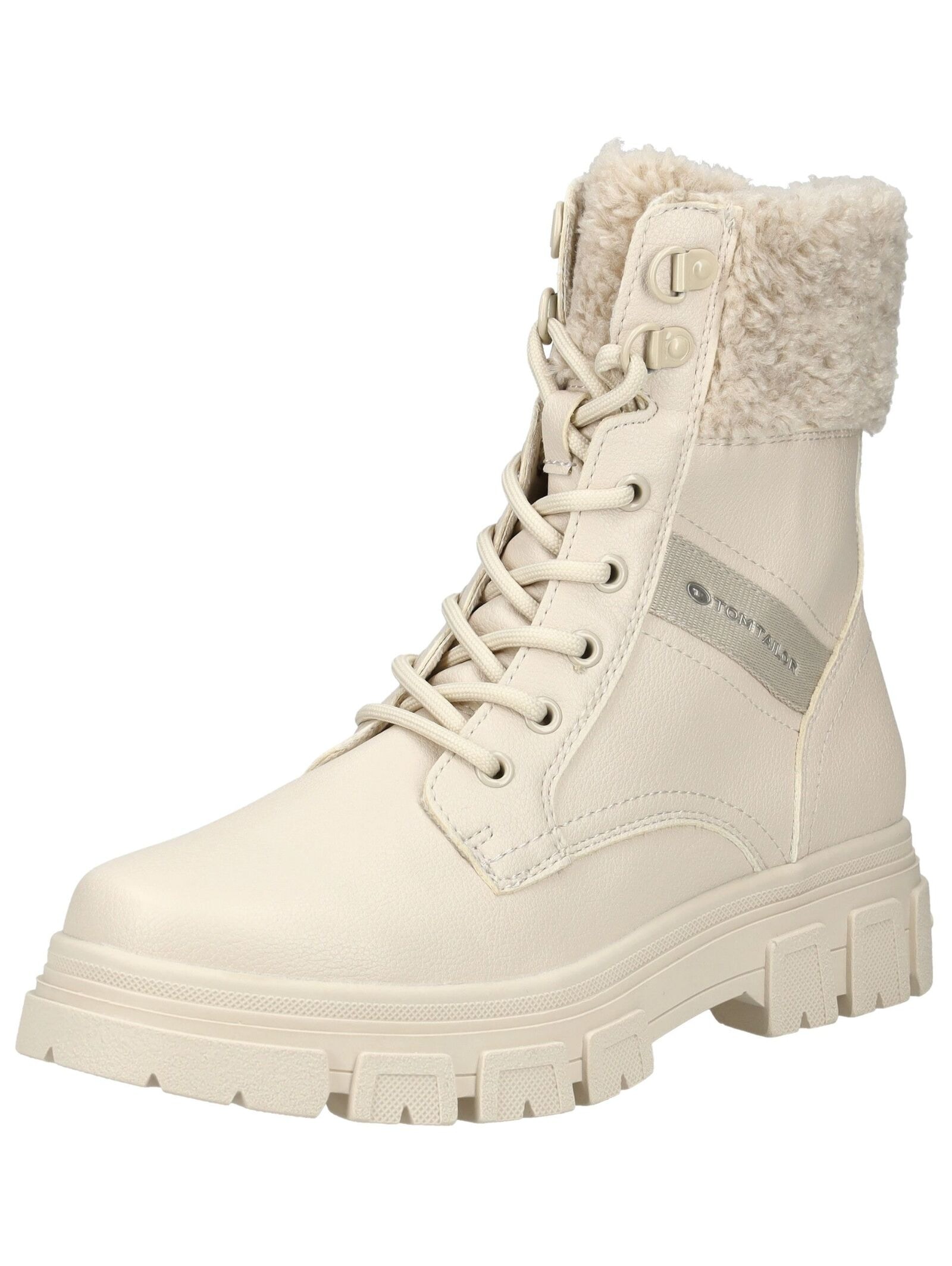 TOM TAILOR Schnürstiefelette "Tom Tailor Stiefelette Lederimitat/Textil" günstig online kaufen