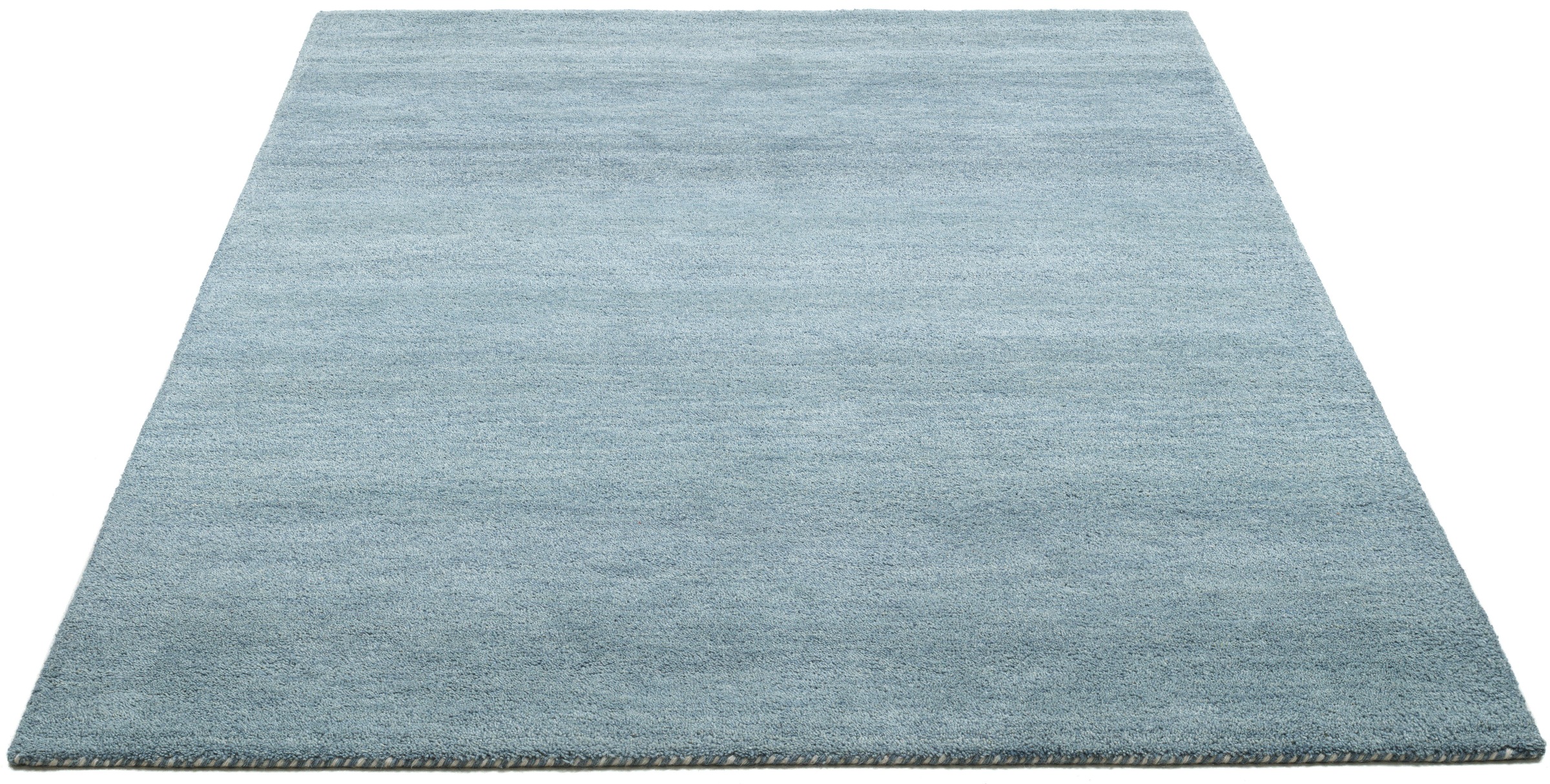 Wollteppich THEKO Gabbeh Uni Blue 70x140cm 3