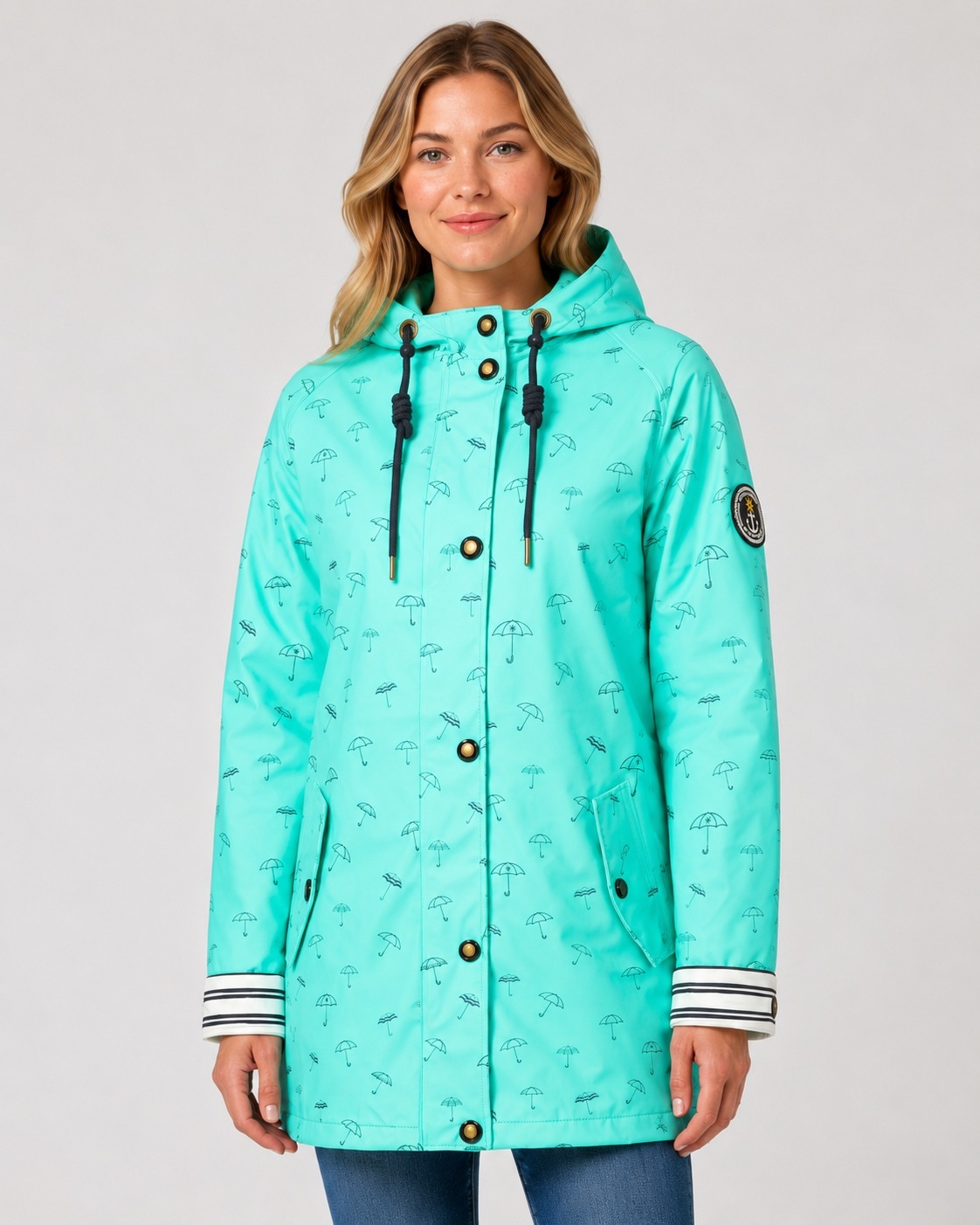 ankerglut Regenjacke »Friesennerz #ankerglutbucht Regenmantel, Longjacket« auch in Großen Größen erhältlich