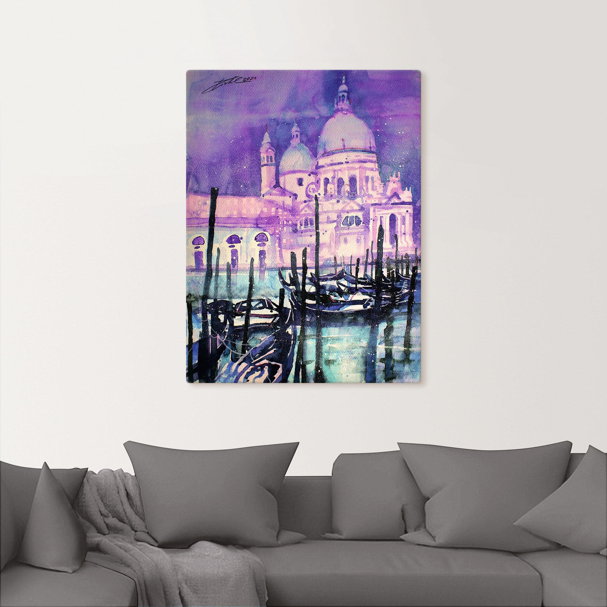 Artland Leinwandbild »Venedig, Santa Maria della Salute«, Venedig, (1 St.), auf Keilrahmen gespannt