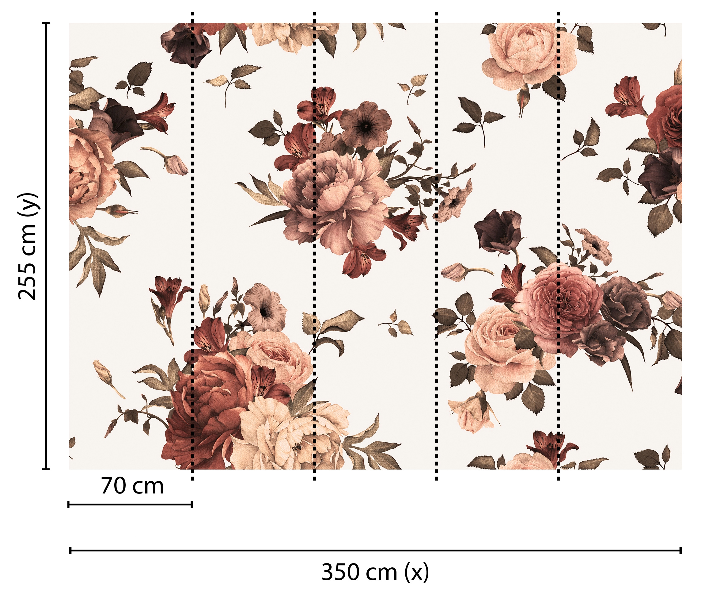 living walls Fototapete »Designwalls Flower Bouquet 2«, Vlies, Wand, Schräge, Decke