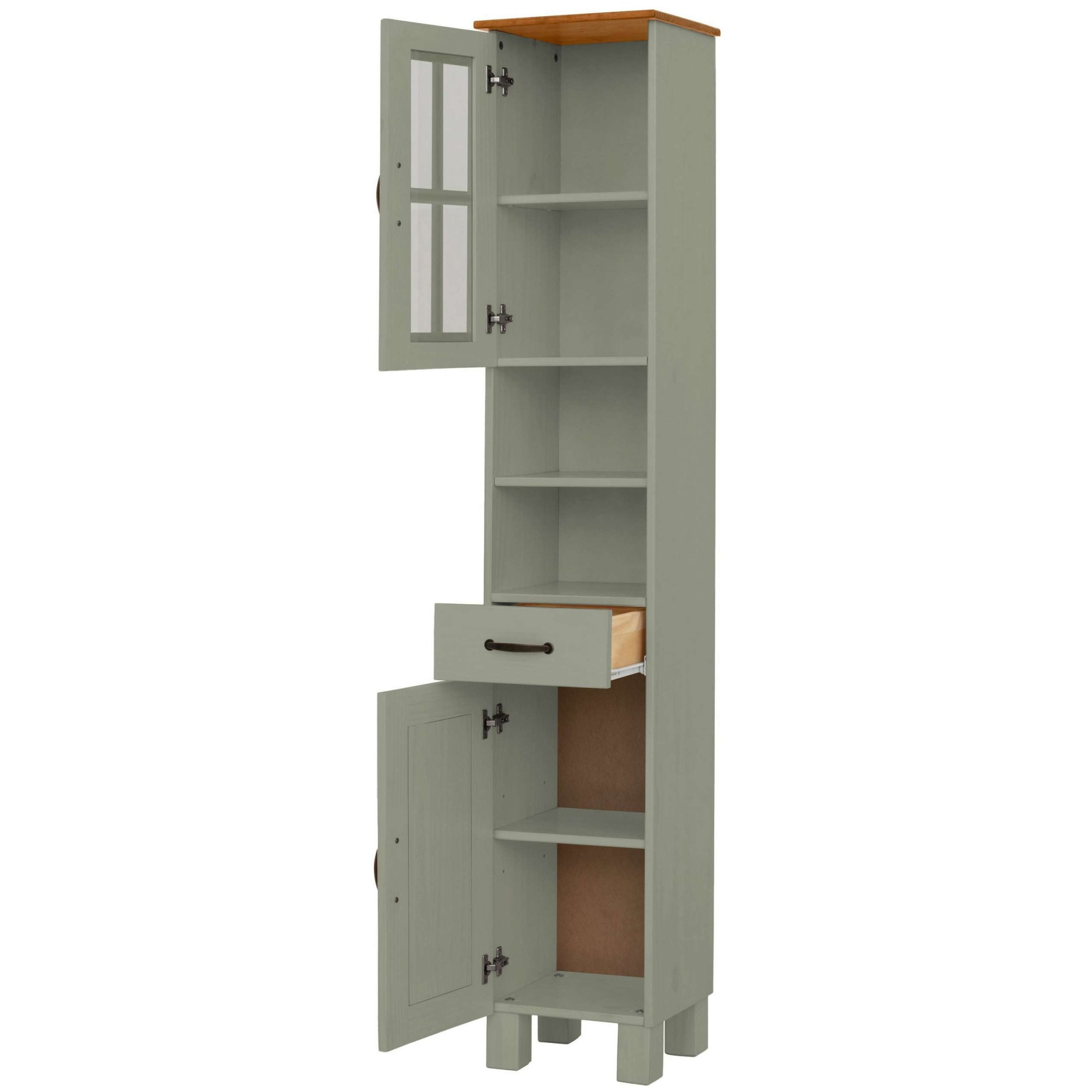 Home affaire Hochschrank »Rodby«, FSC®-zertifiziertes Massivholz, Breite 33cm, Höhe 180cm